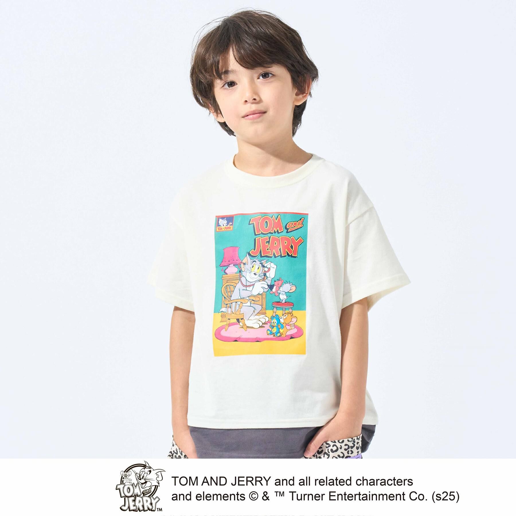 SHOO･LA･RUE「【TOM and JERRY】 ひんやり裾レイヤードTシャツ」|Tシャツ・カットソー|オフホワイト(003