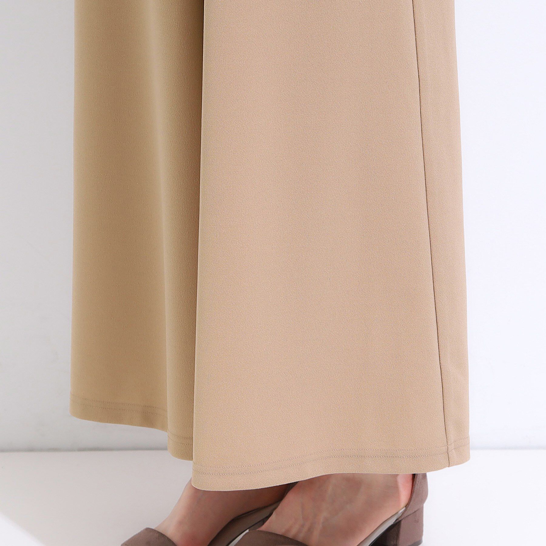 SHOO･LA･RUE「【洗える/S-LL】裏がサラサラ やわらか ギャザーサロペット」|オールインワン|