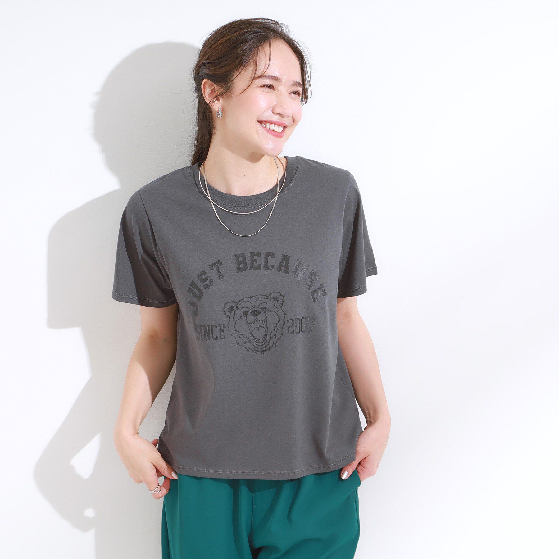 SHOO･LA･RUE「【S-LL/ひんやり/汗ジミ軽減/UVカット】グラフィックアソートTシャツ」|Tシャツ・カットソー|