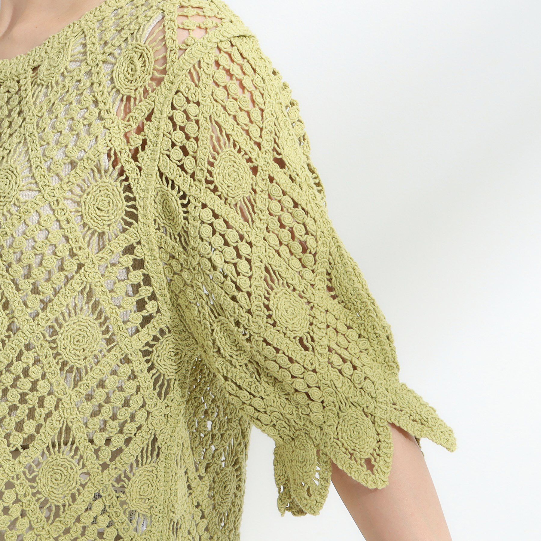 SHOO･LA･RUE「【2WAY】大人のほんのり甘いスタイルに クロシェレースカーディガン」|カーディガン|