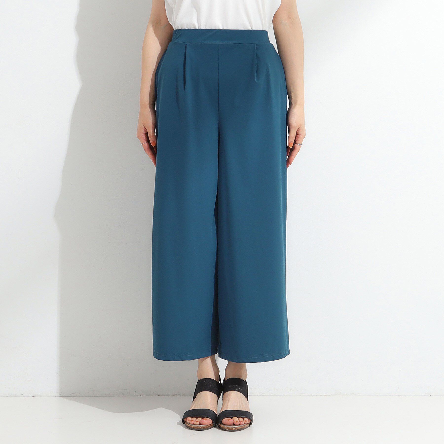 SHOO･LA･RUE「【S-LL/ひんやり】さらさらストレッチ ガウチョパンツ」|その他|