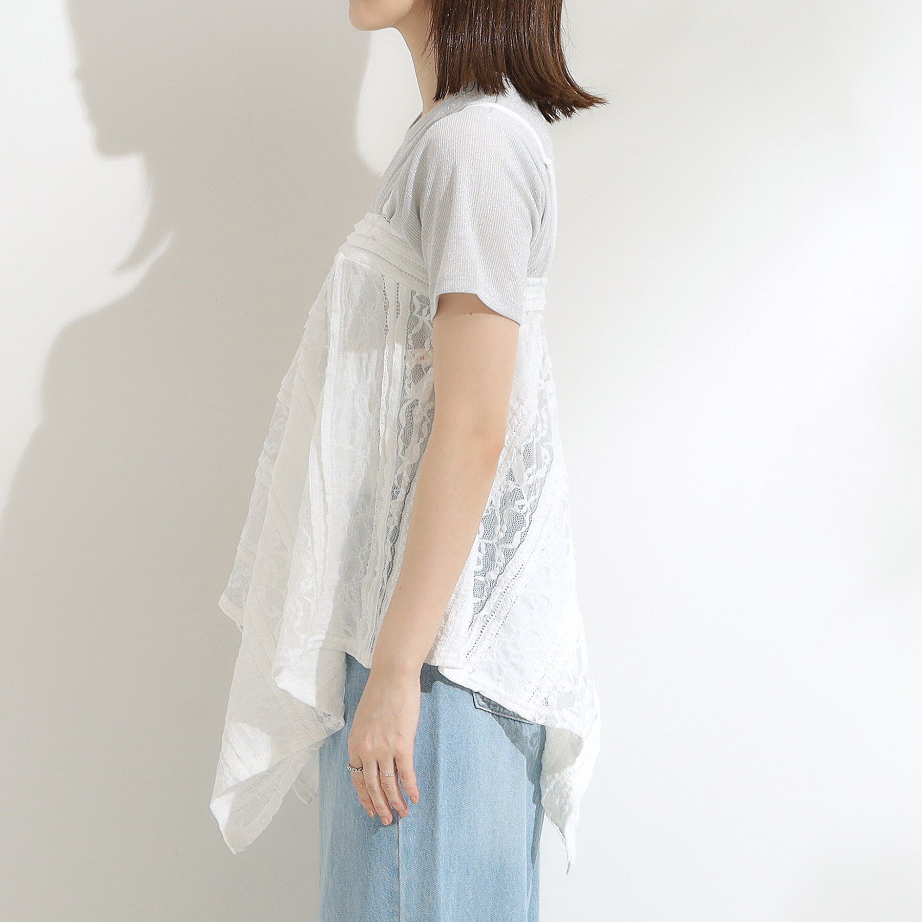 SHOO･LA･RUE「【2WAY】スカートにもなる イレヘム レースビスチェ」|キャミソール|