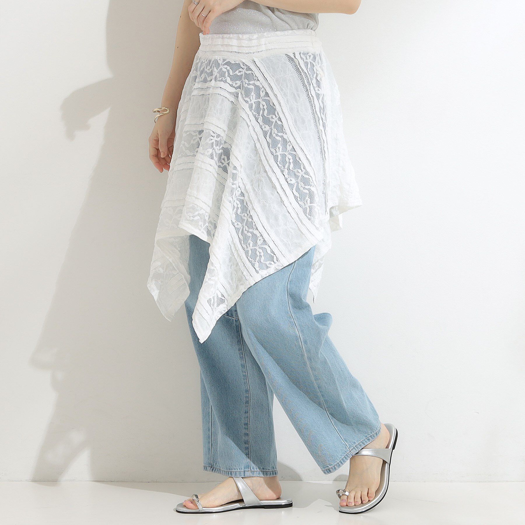 SHOO･LA･RUE「【2WAY】スカートにもなる イレヘム レースビスチェ」|キャミソール|