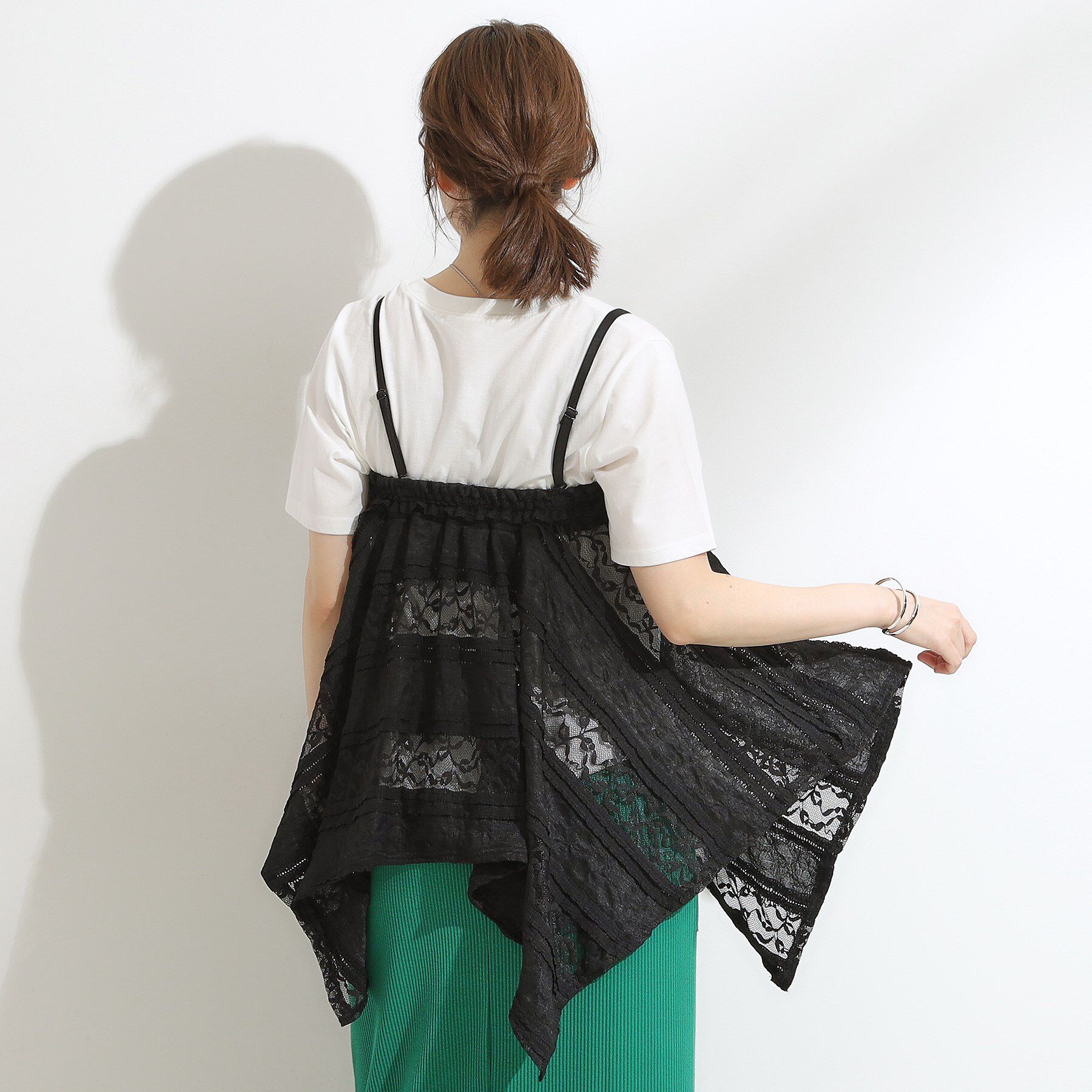 SHOO･LA･RUE「【2WAY】スカートにもなる イレヘム レースビスチェ」|キャミソール|