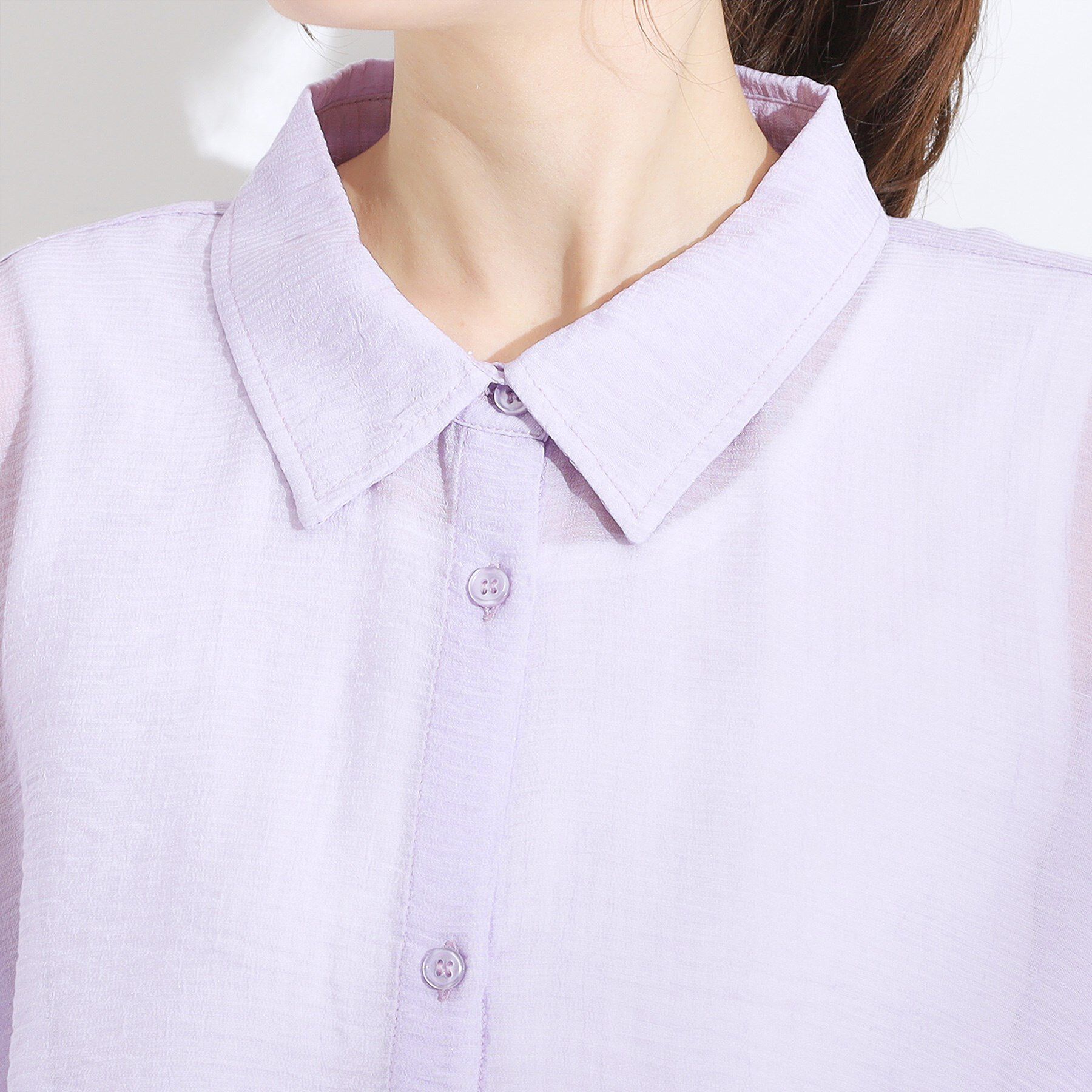 SHOO･LA･RUE「ゆるっと感がこなれ見え ワッシャーシアー半袖シャツ」|シャツ・ブラウス|