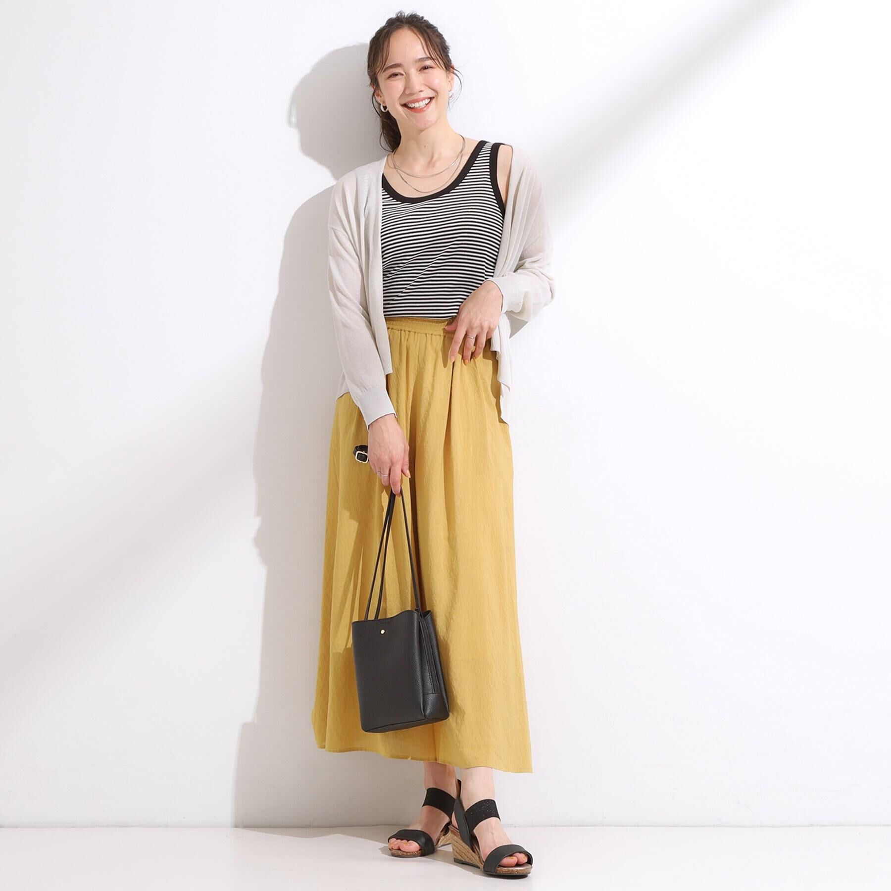 SHOO･LA･RUE「【S-LL/裏地ひんやり】エアリーで涼やか 大人のシアースカーチョ」|その他|