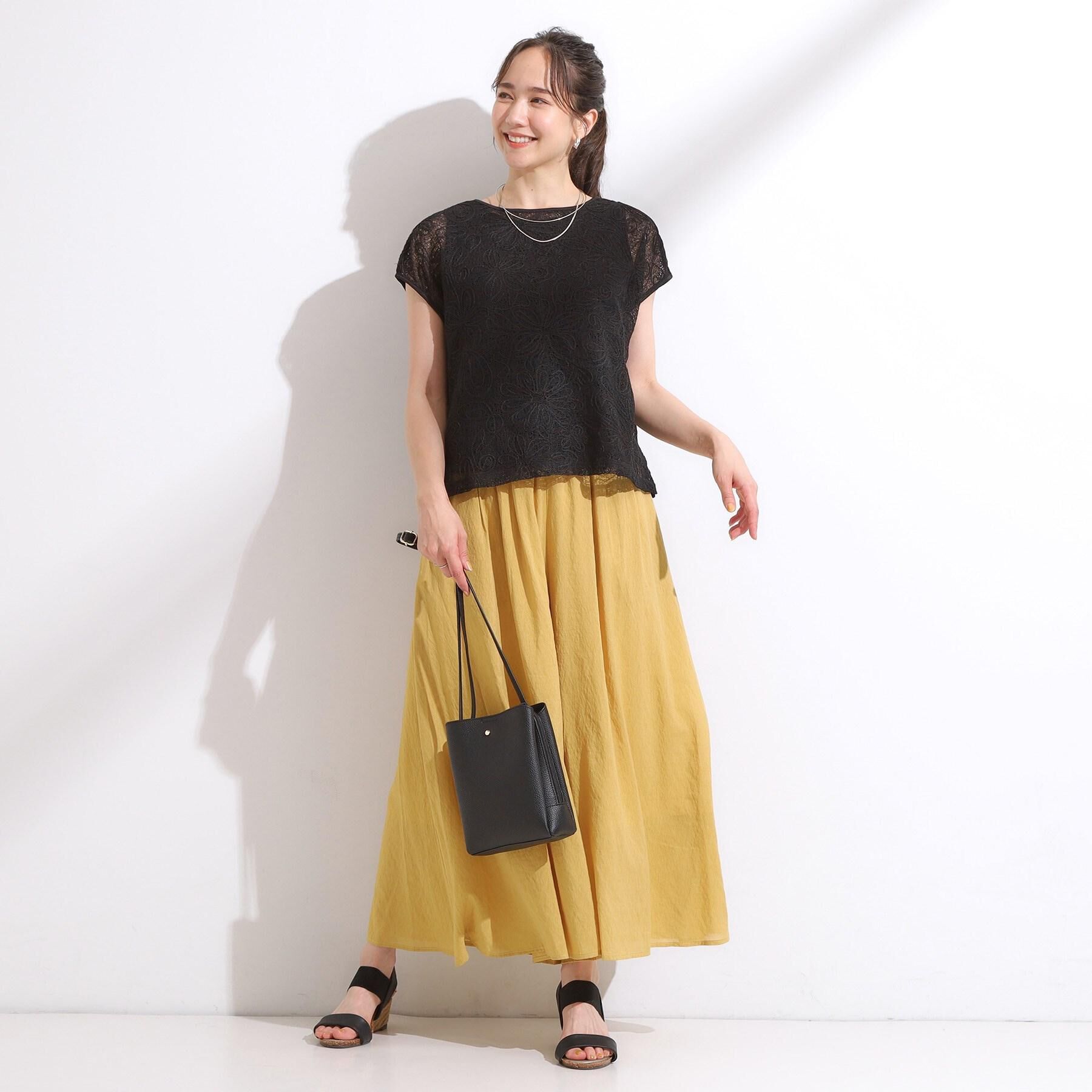 SHOO･LA･RUE「【S-LL/裏地ひんやり】エアリーで涼やか 大人のシアースカーチョ」|その他|