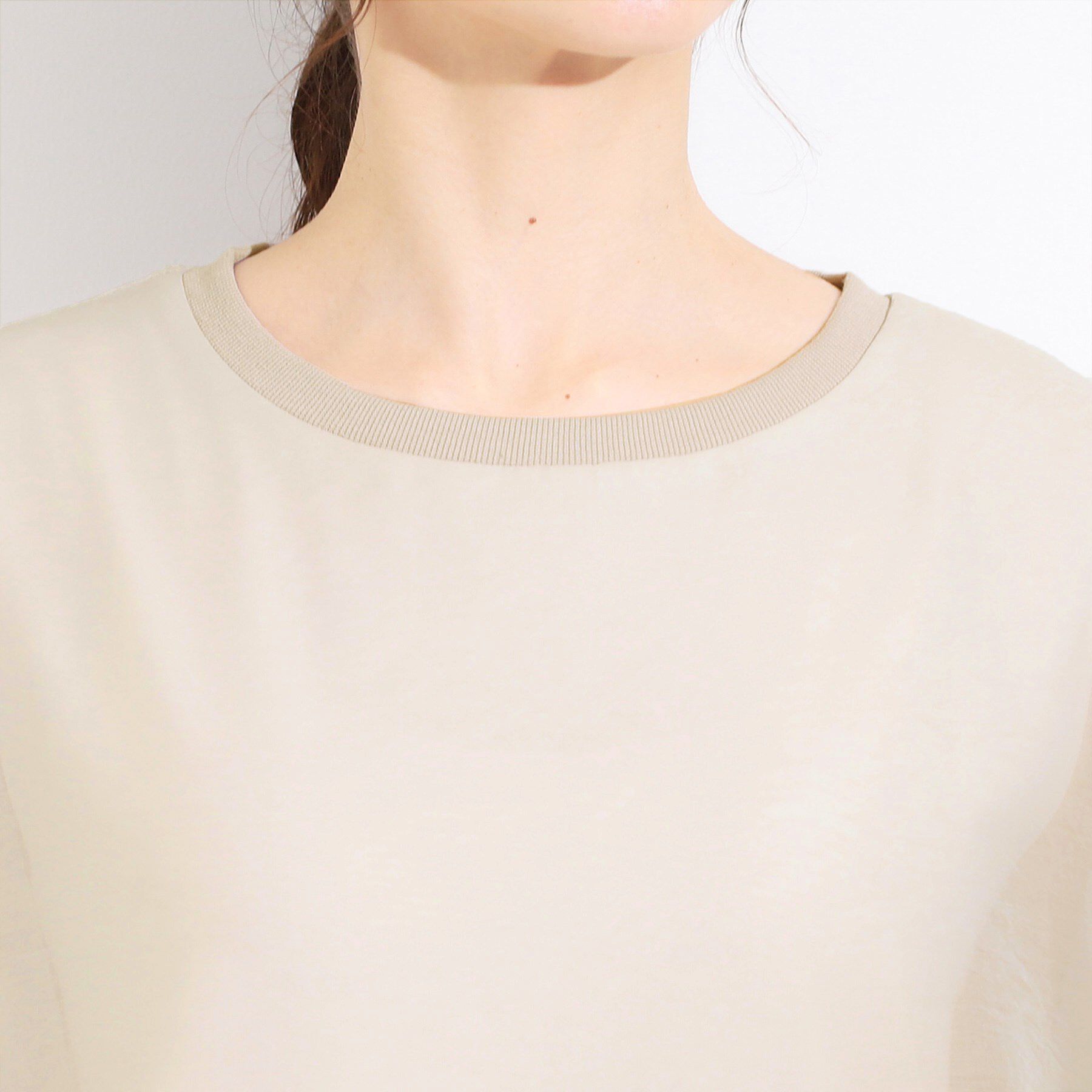 SHOO･LA･RUE「【洗える/S-LL】上品なシアー感 レイヤード風トップス」|シャツ・ブラウス|