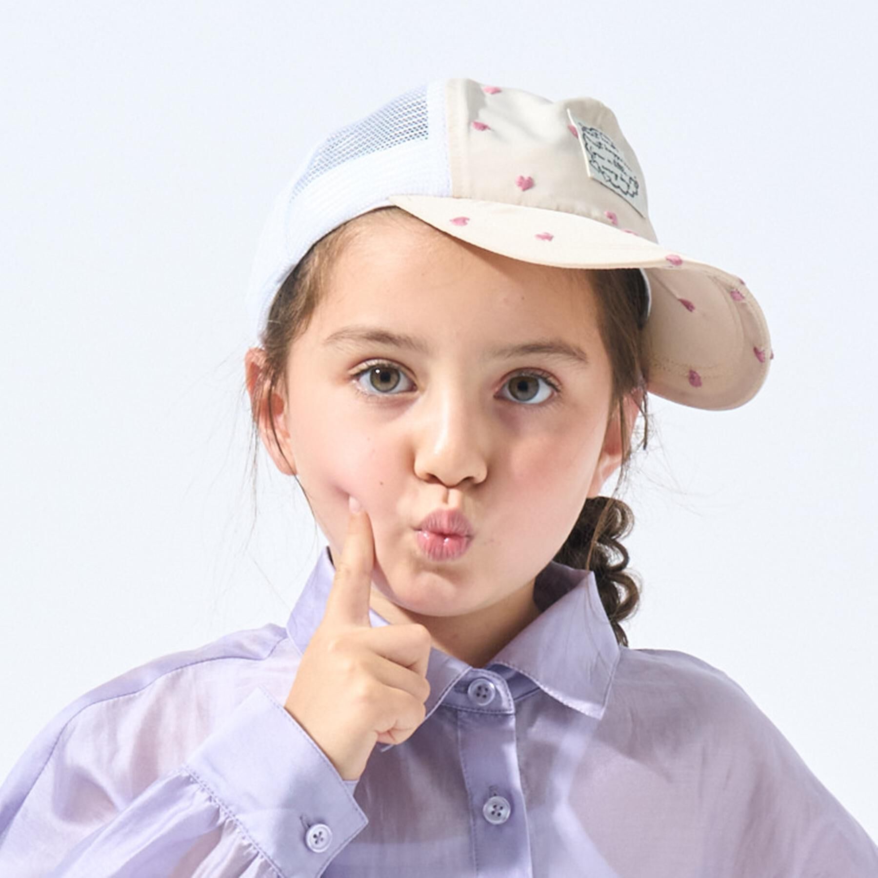 SHOO･LA･RUE「総柄刺繍メッシュキャップ」|キャップ・キャスケット|アイボリー(104)