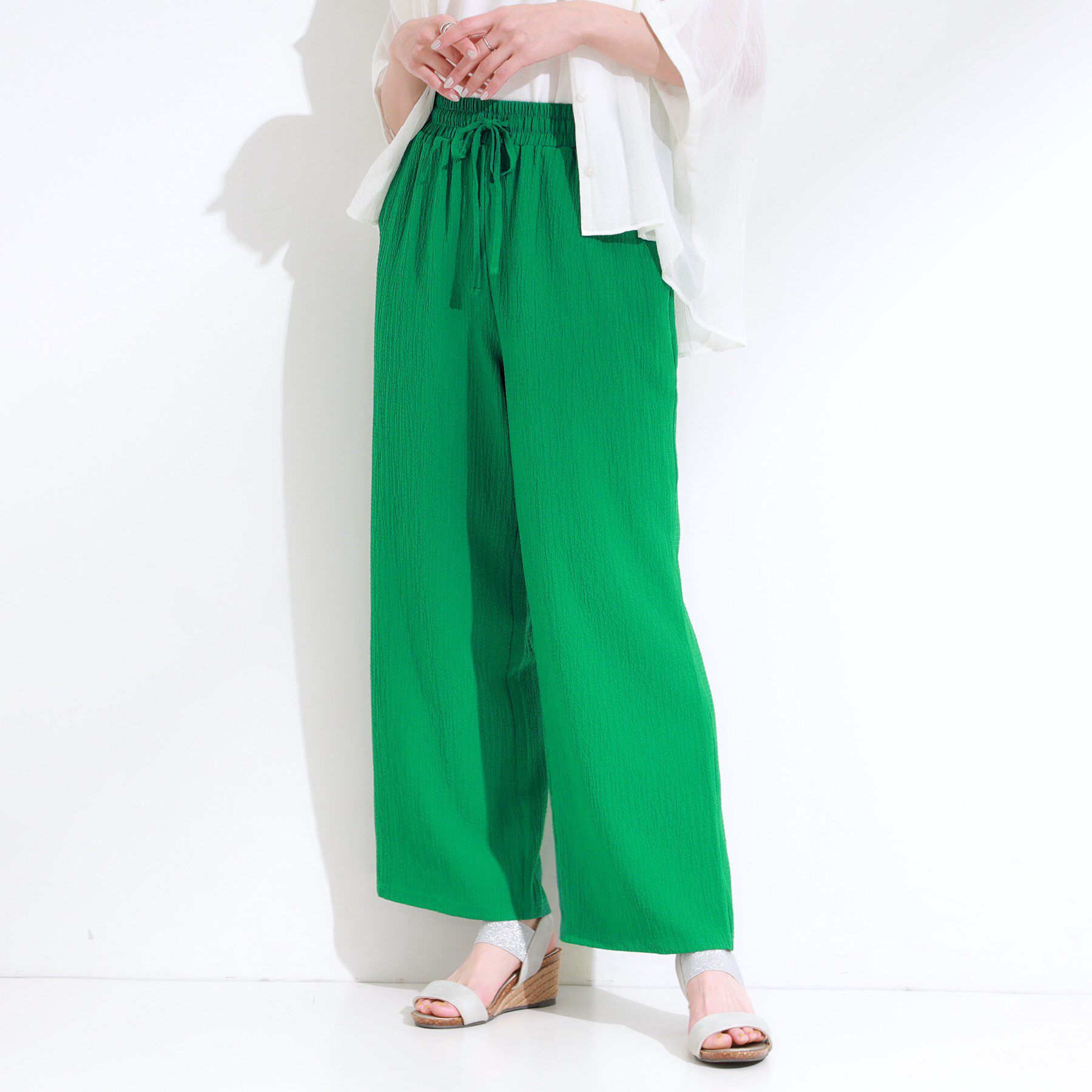 SHOO･LA･RUE「【S-LL/セットアップ可】リラックスカジュアルに ぽこぽこイージーパンツ」|その他|