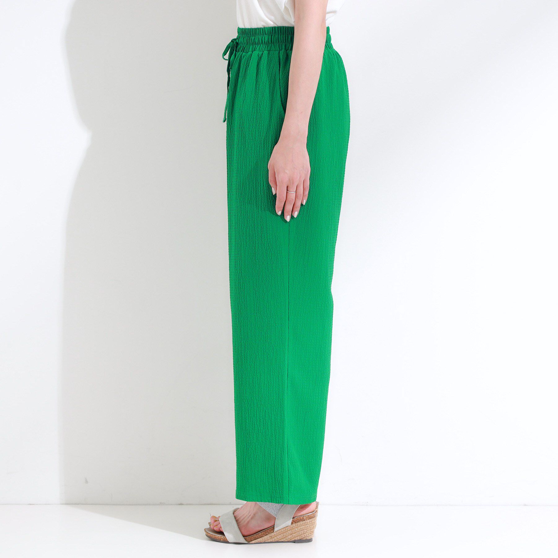 SHOO･LA･RUE「【S-LL/セットアップ可】リラックスカジュアルに ぽこぽこイージーパンツ」|その他|