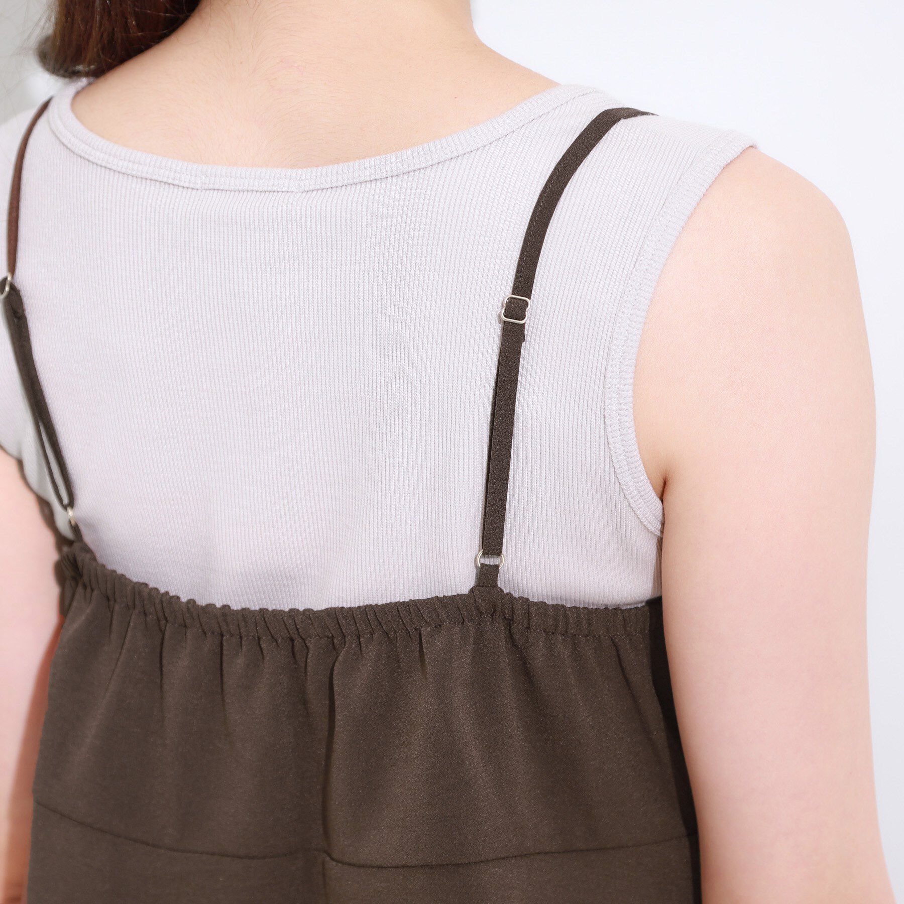 SHOO･LA･RUE「【S-LL/セットアップ可/ひんやり】女性らしさ溢れる ティアードキャミソール」|キャミソール|