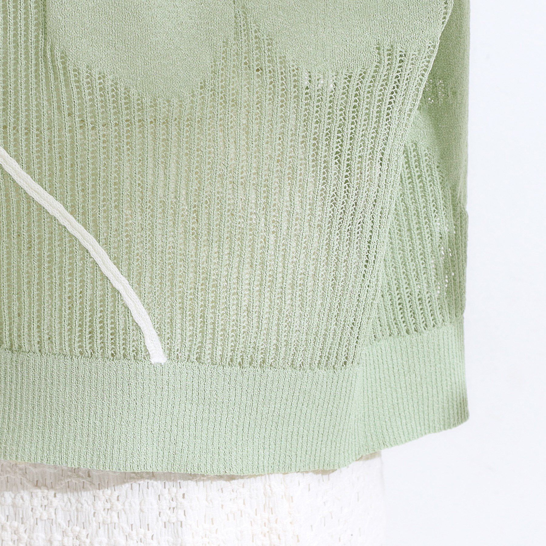 SHOO･LA･RUE「【S-LL】にょろにょろ刺繍 透かし編みニット」|ニット・セーター|