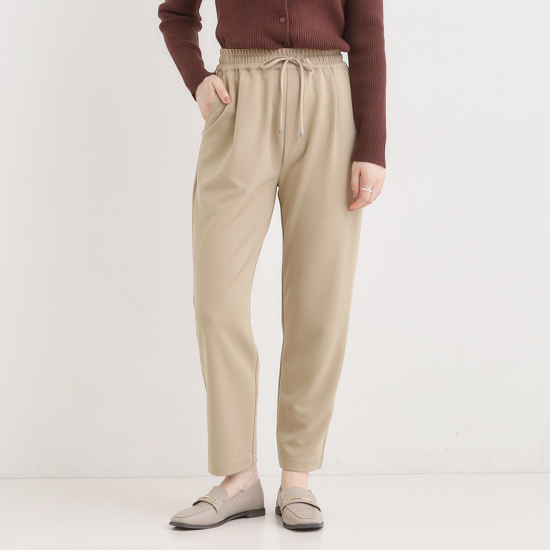 SHOO･LA･RUE「【S-3L/洗濯後しわになりにくい】スマートに見える イージーテーパードパンツ【CIRCRIC】」|その他|