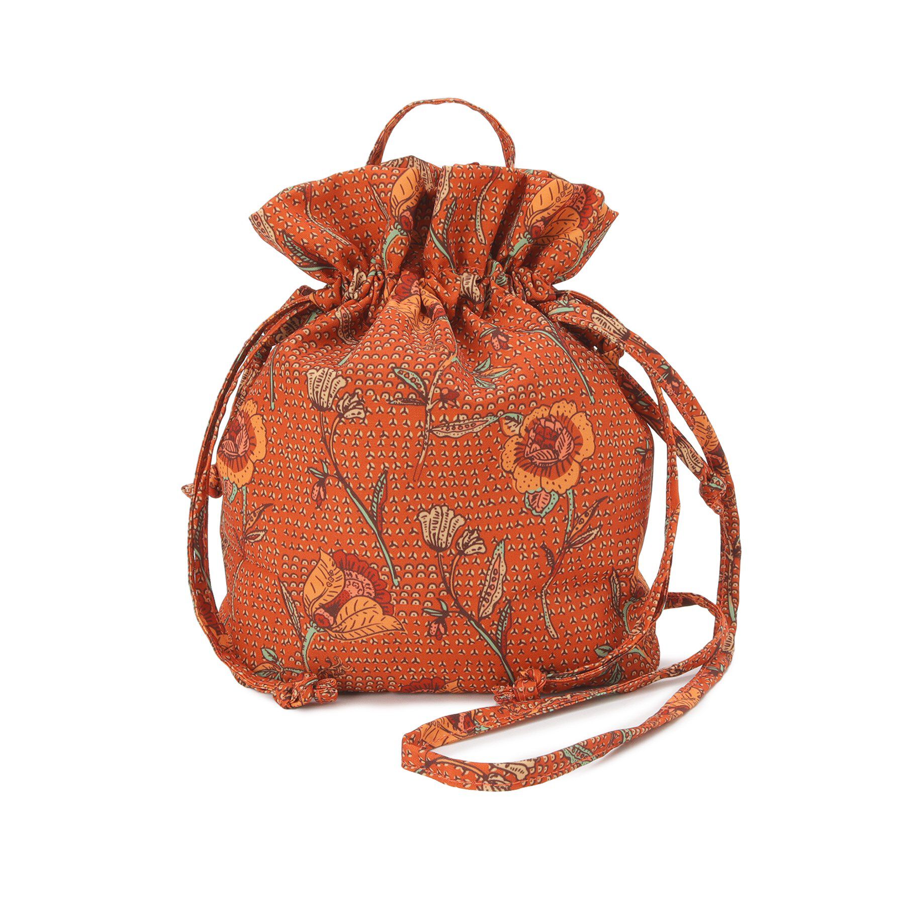 SHOO･LA･RUE「ころんとしたフォルムが魅力 ラタプリント 巾着ショルダーバッグ」|ショルダー・メッセンジャー|