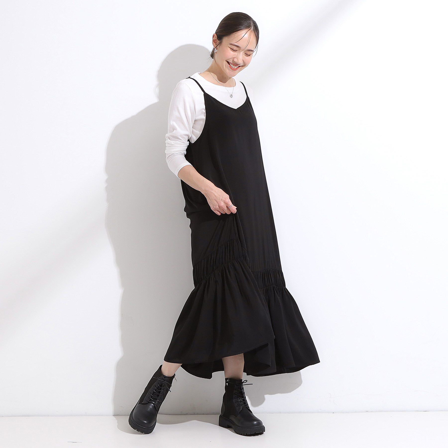 SHOO･LA･RUE「ニットレースアップブーツ」|ショートブーツ|