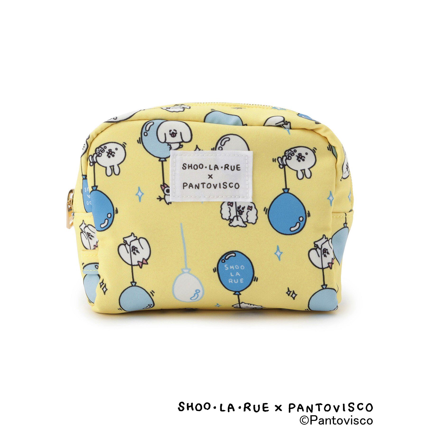 SHOO･LA･RUE「【パントビスコ／ぺろち】総柄ポーチ」|ポーチ|イエロー(431)