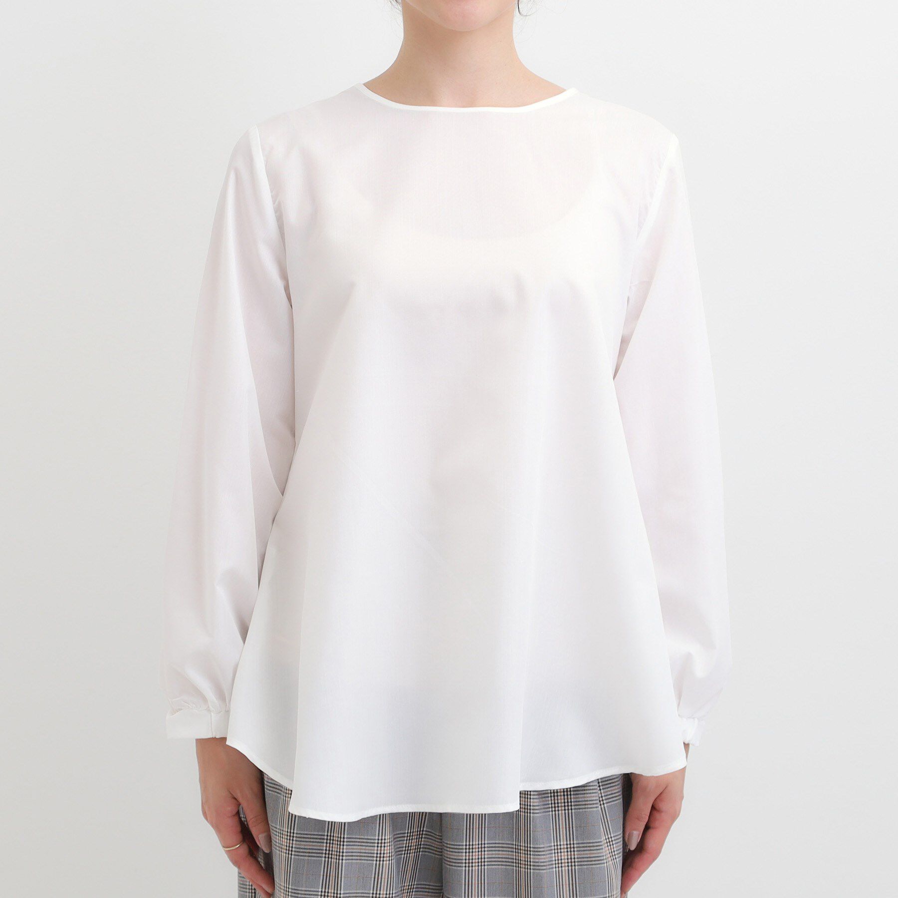 SHOO･LA･RUE「【S-LL/2点セット】着回し自在 ニットベスト＋フレアブラウス」|ニット・セーター|