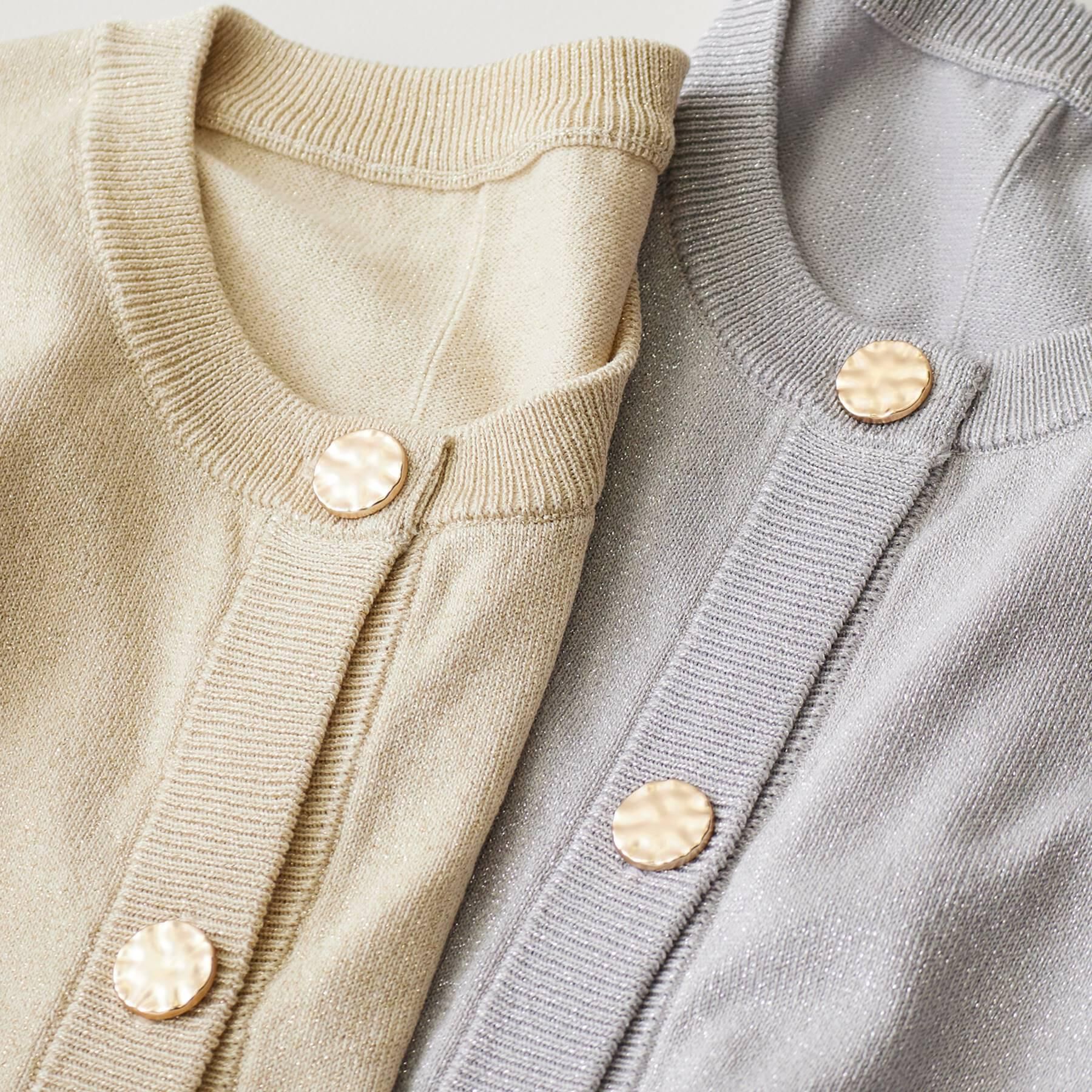 SHOO･LA･RUE「【洗える/S-LL/アンサンブル可】大人フェミニン さらっとタッチのニットカーディガン」|カーディガン|