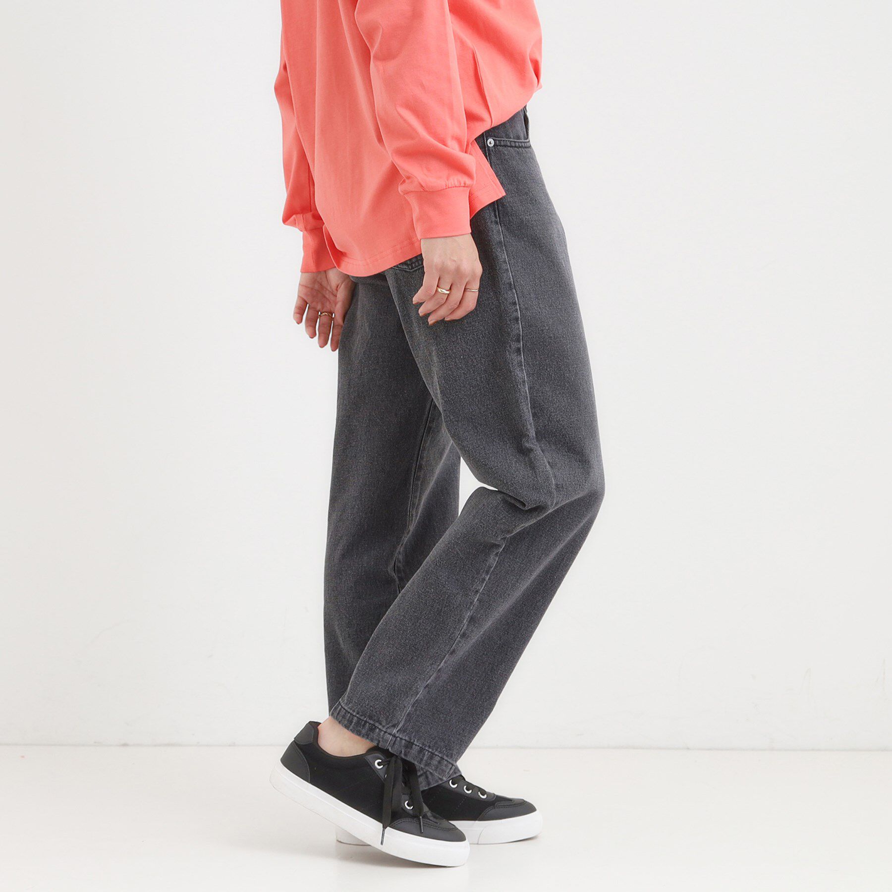 SHOO･LA･RUE「【S-LL】大人カジュアルに 柔らかデニムテーパードパンツ」|デニム|