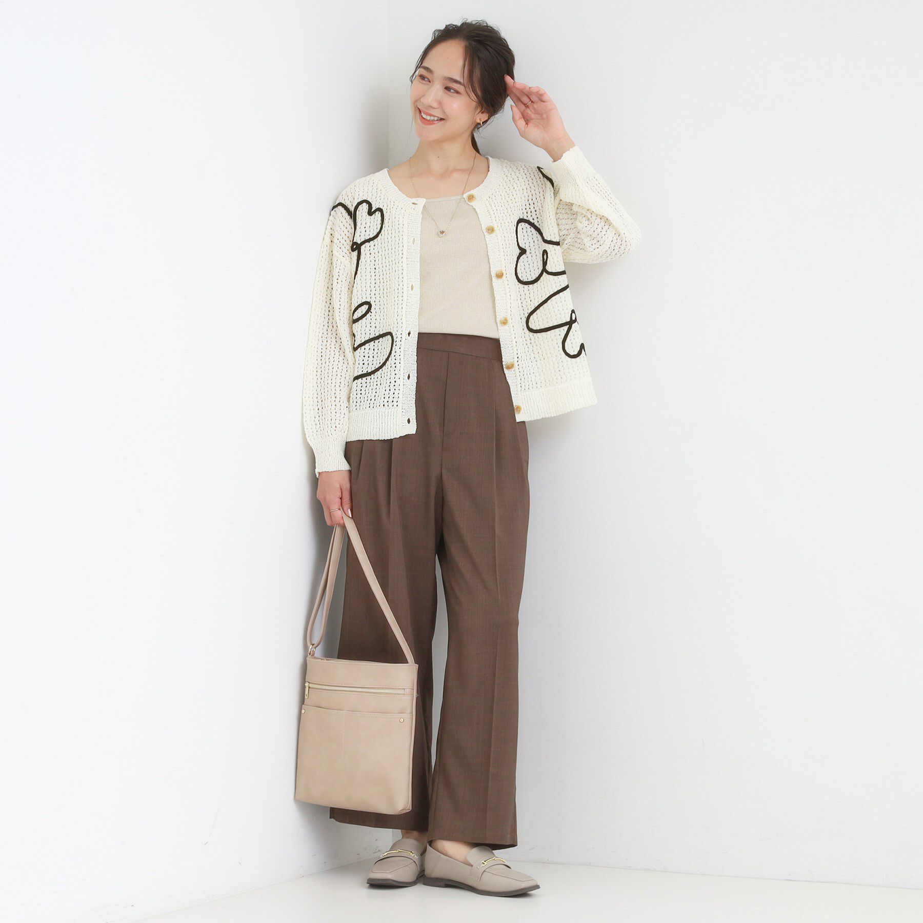 SHOO･LA･RUE「コード刺繍アソートメッシュカーディガン」|カーディガン|