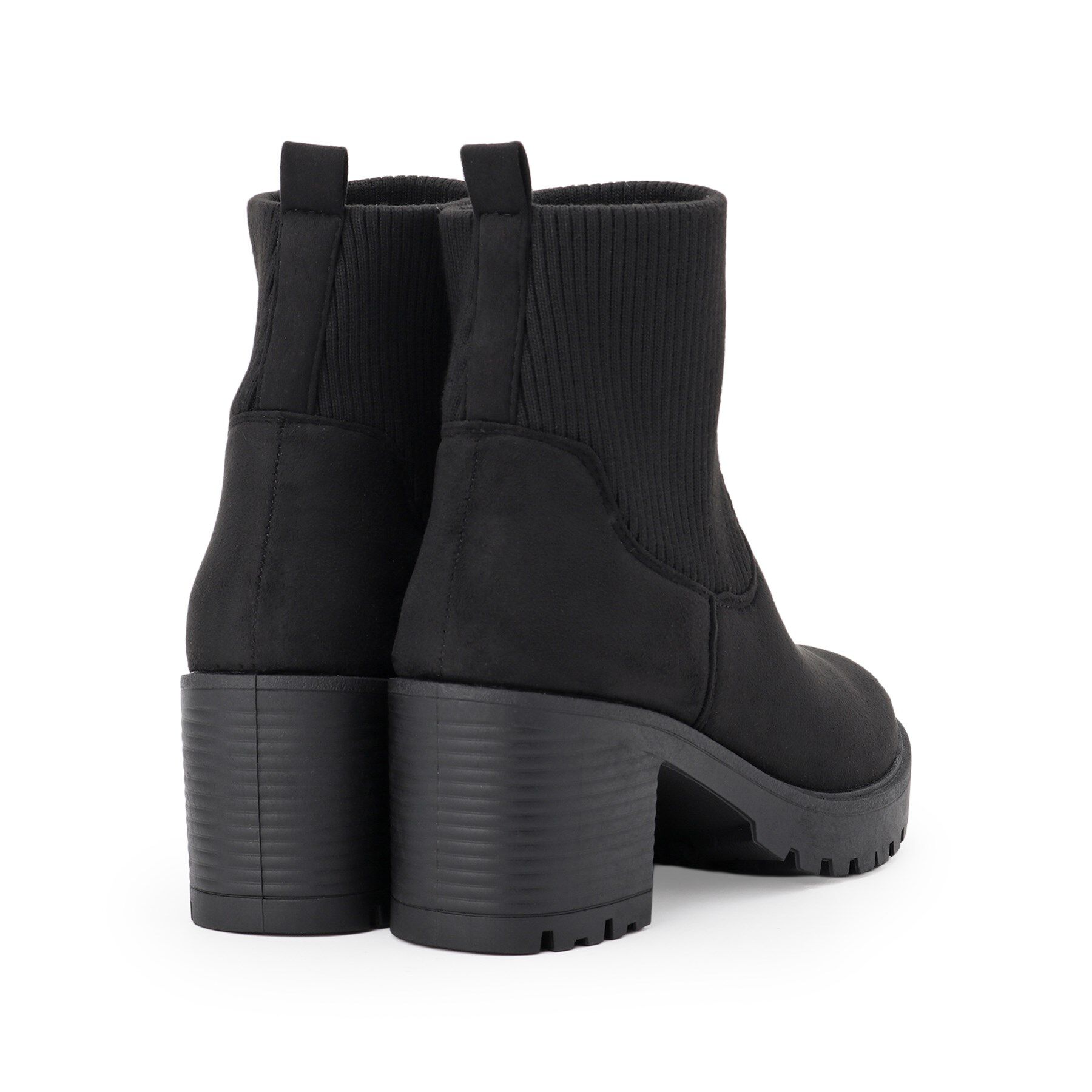 SHOO･LA･RUE「ヒールアップ はきぐちニットブーツ」|ショートブーツ|