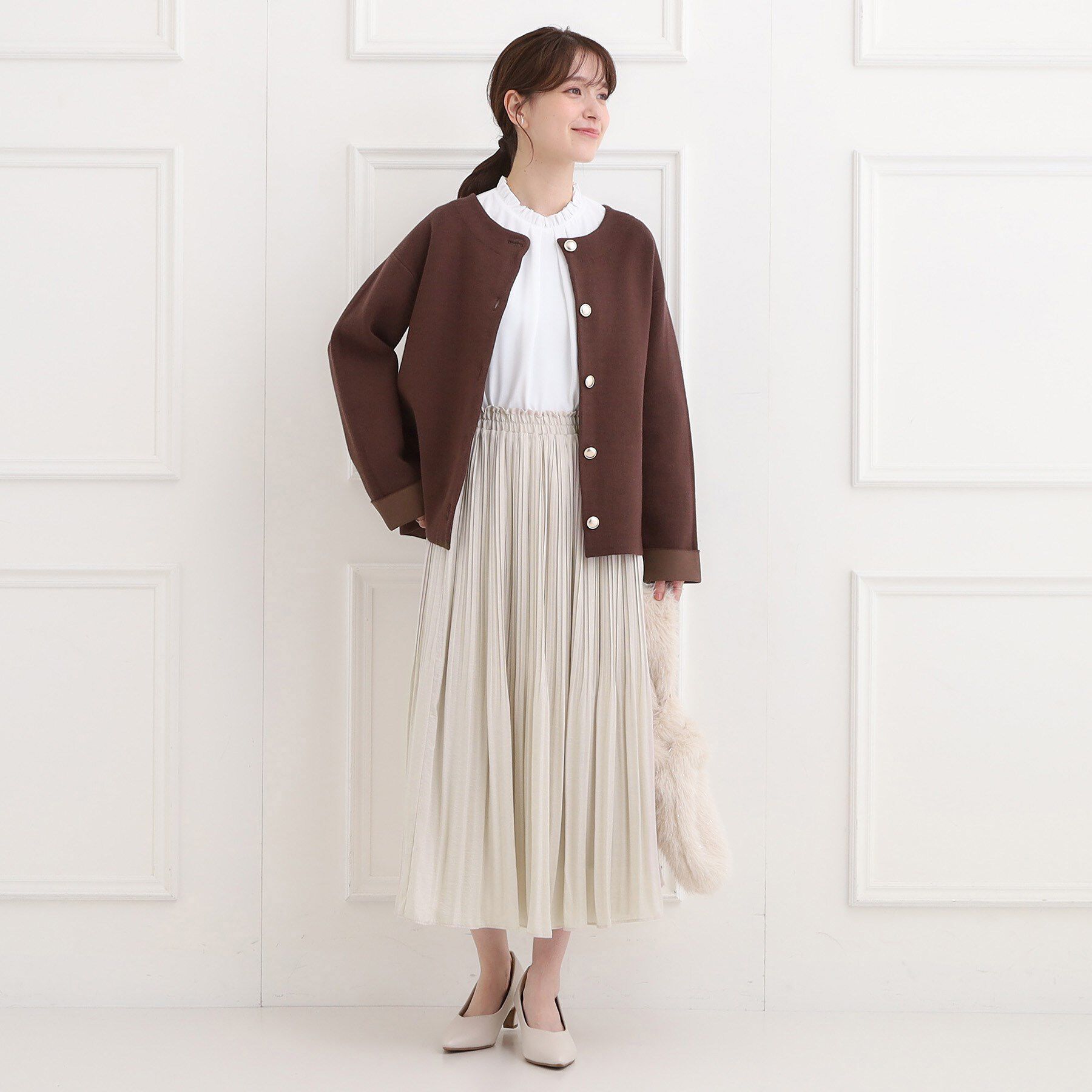 SHOO･LA･RUE「【洗濯機可/着丈選べる】軽やかプリーツスカート」|スカート|