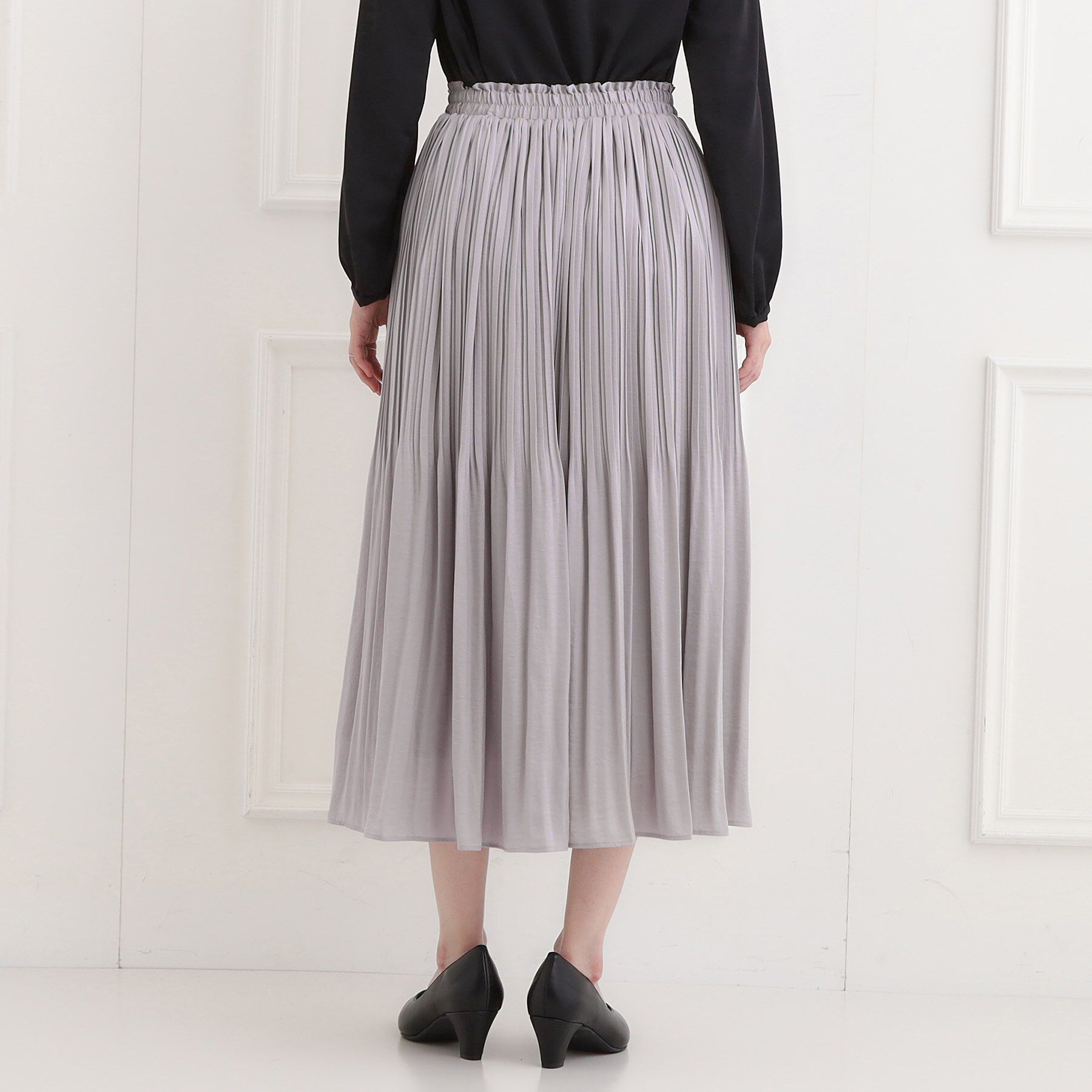 SHOO･LA･RUE「【洗濯機可/着丈選べる】軽やかプリーツスカート」|スカート|