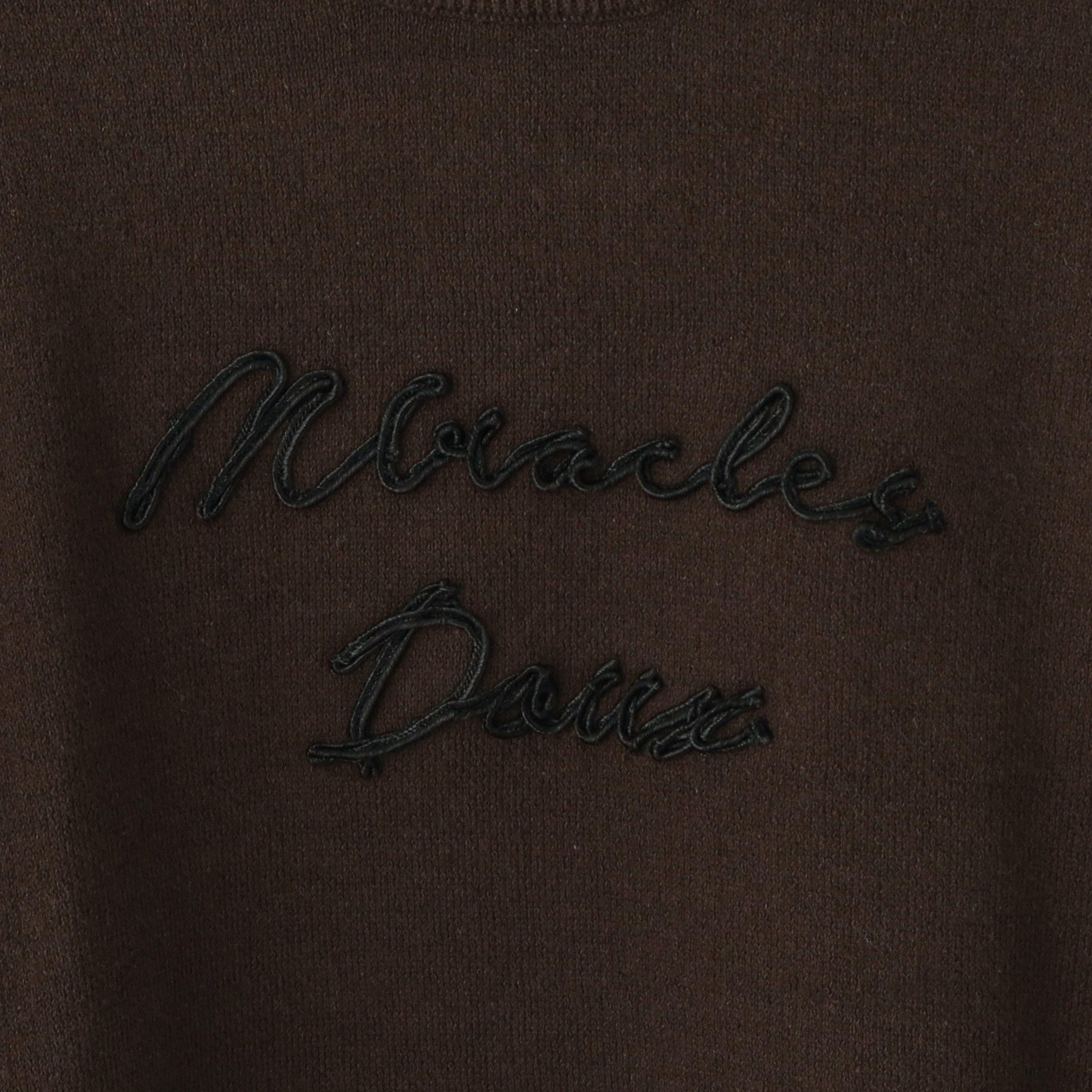 SHOO･LA･RUE「【100-150cm/リンク可/洗濯機可】ウェットライク刺繍ロゴニット」|ニット・セーター|