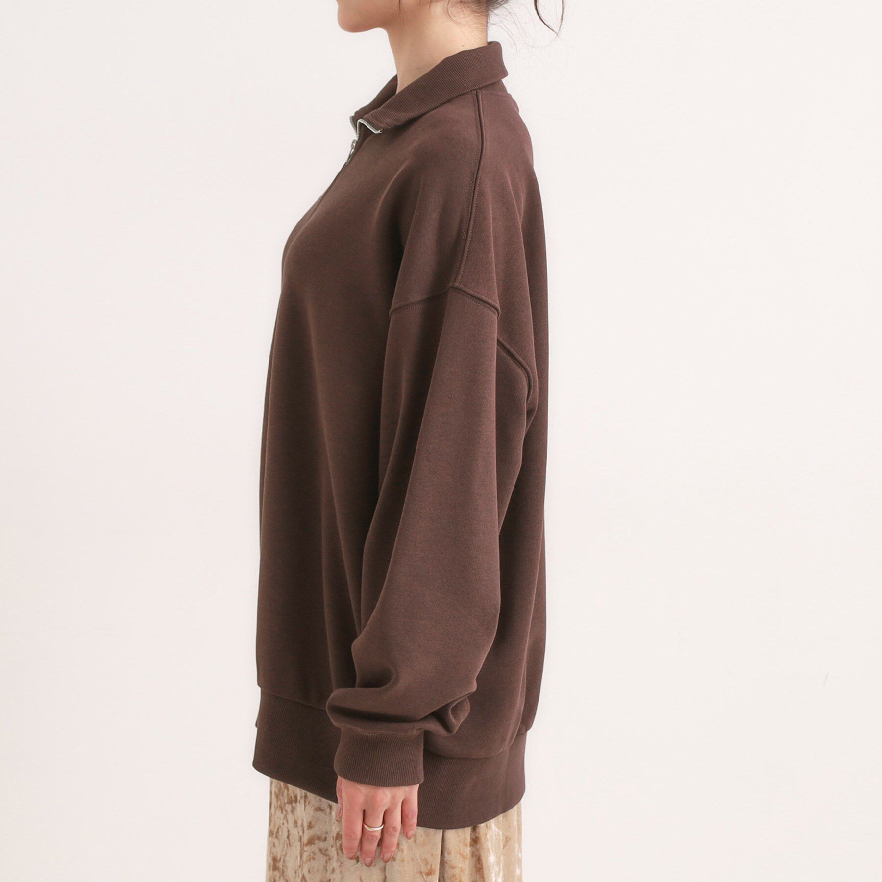 SHOO･LA･RUE「8色の選べる楽しさ ハーフジップ オーバーサイズスウェット」|パーカー|