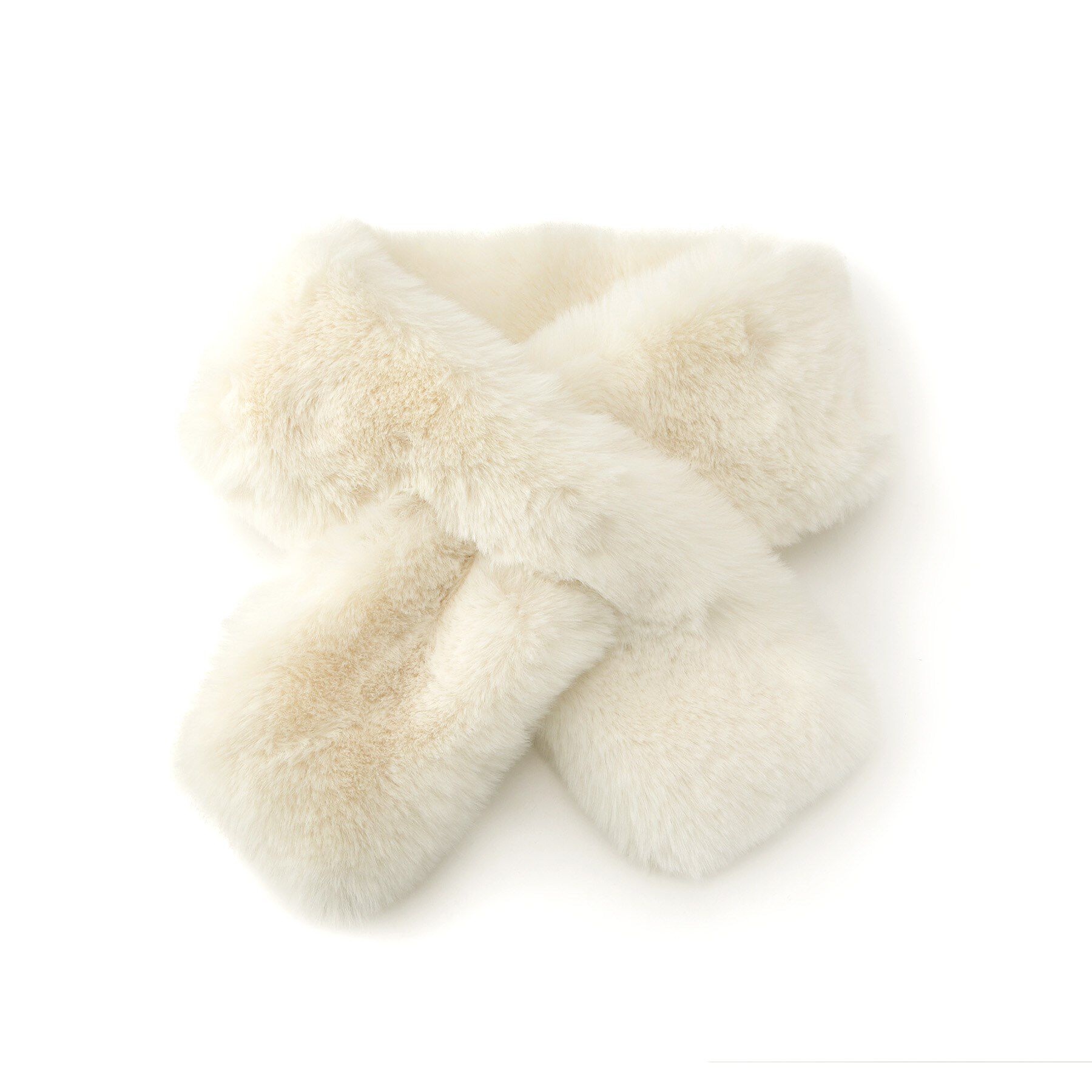 SHOO･LA･RUE「フェイクファー差し込みマフラー」|ストール|オフホワイト(003