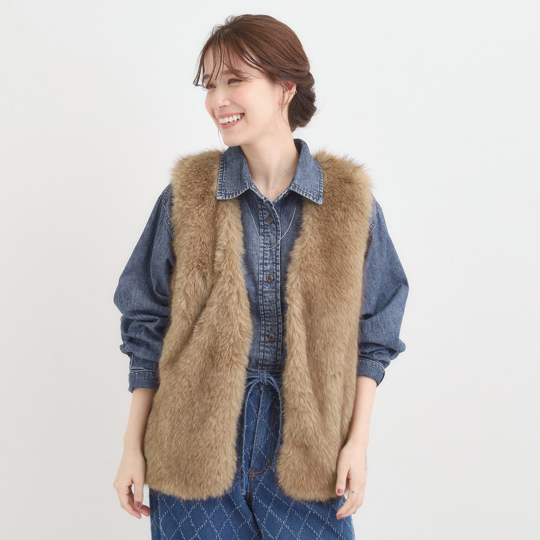 SHOO･LA･RUE「ふわふわフェイクファーベスト」|ベスト・ジレ|