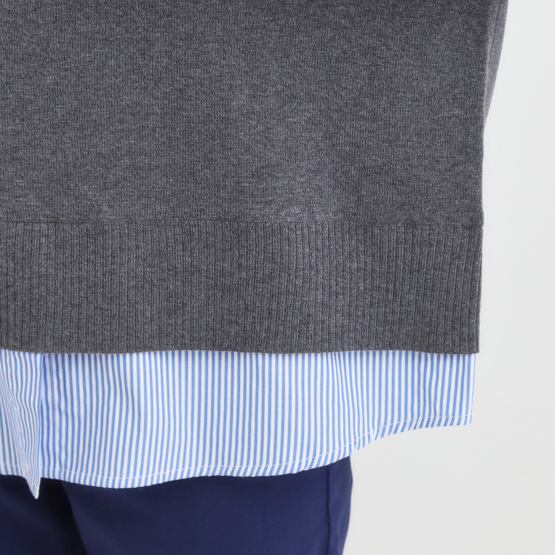 SHOO･LA･RUE「【洗濯機可/毛玉になりにくい】一枚で簡単こなれ見え 裾フェイクレイヤード風ニット」|ニット・セーター|