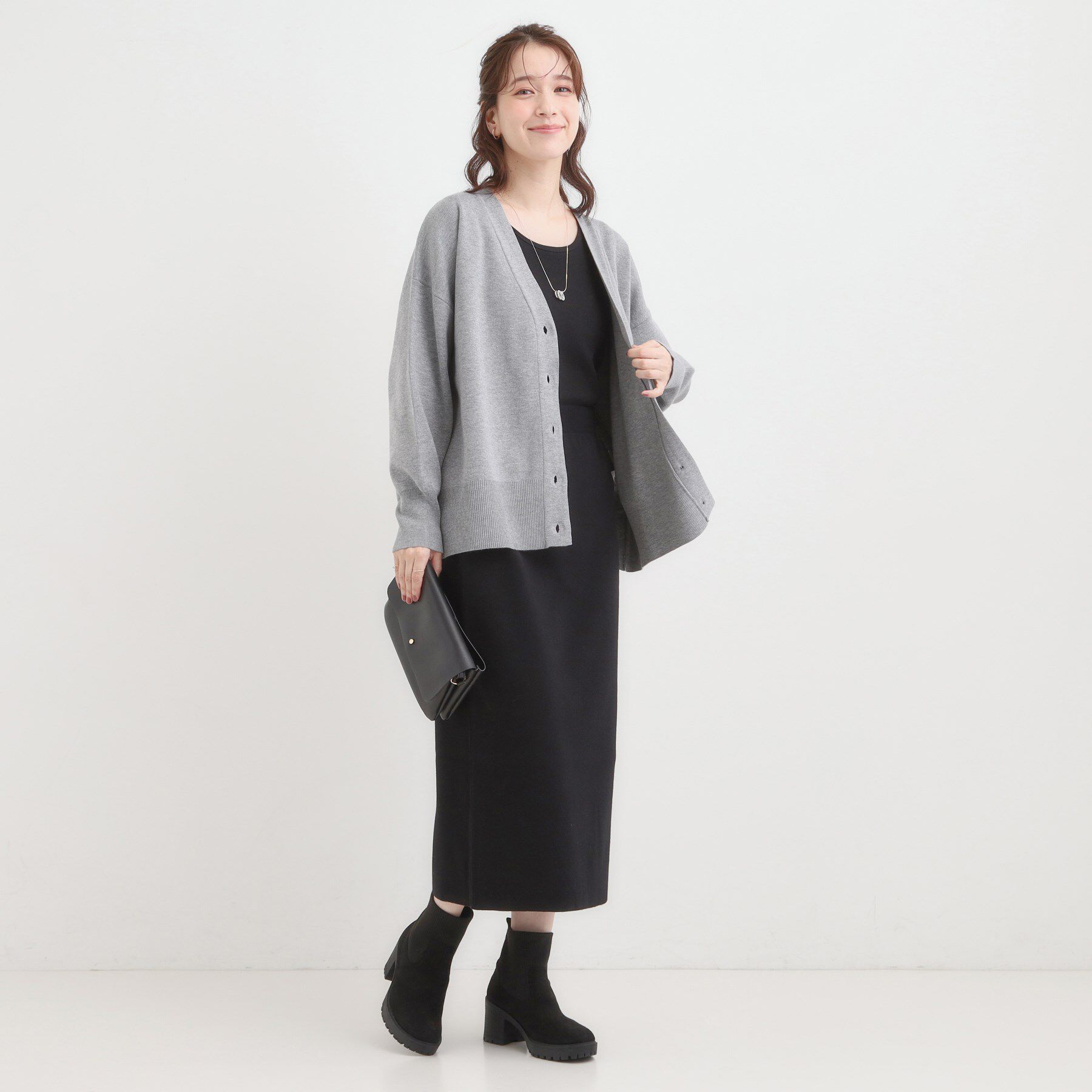 SHOO･LA･RUE「【洗える/毛玉レス】表面がきれいなVネックカーディガン」|カーディガン|