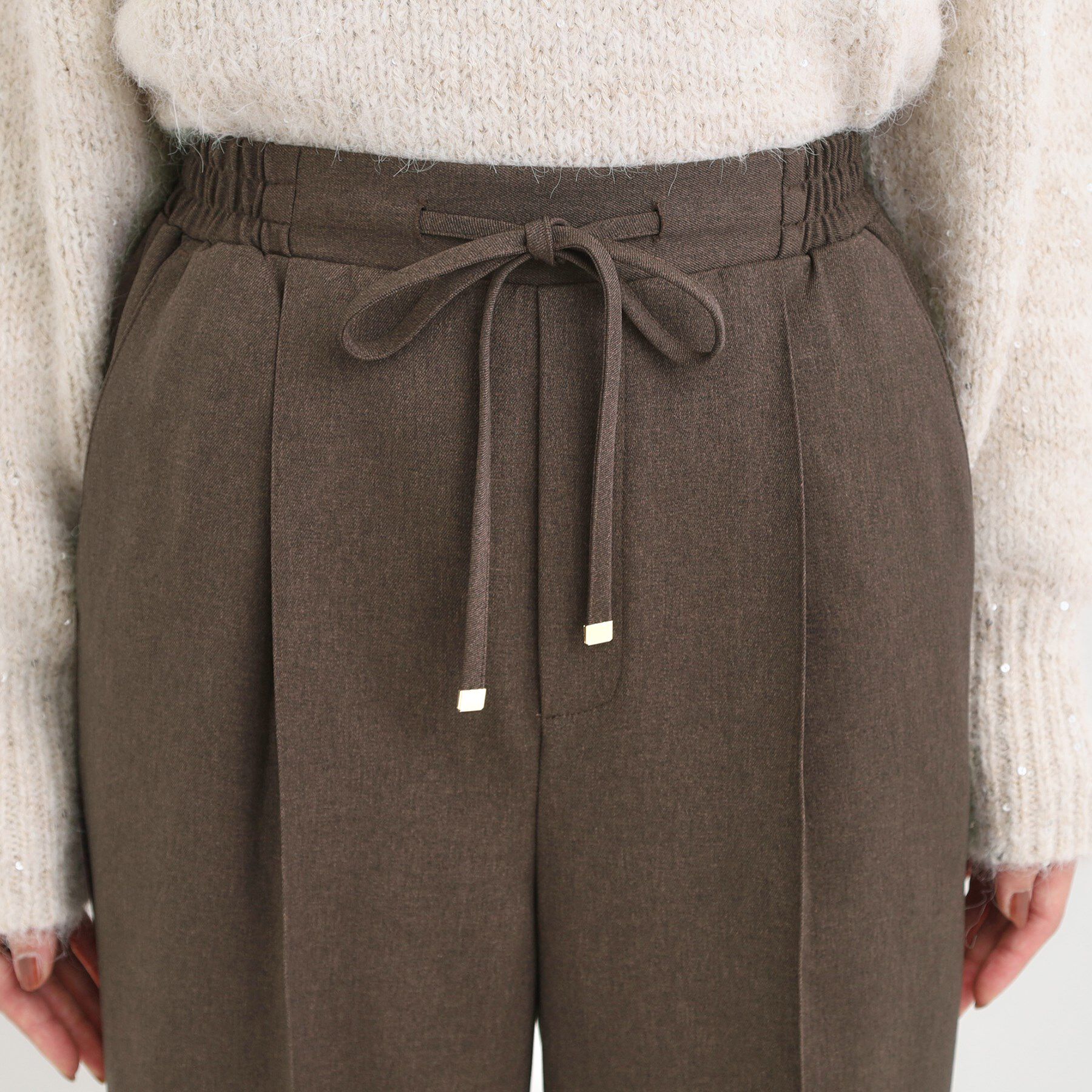 SHOO･LA･RUE「【洗濯機可/S-LL】上品シルエットで美しい イージーワイドパンツ」|その他|