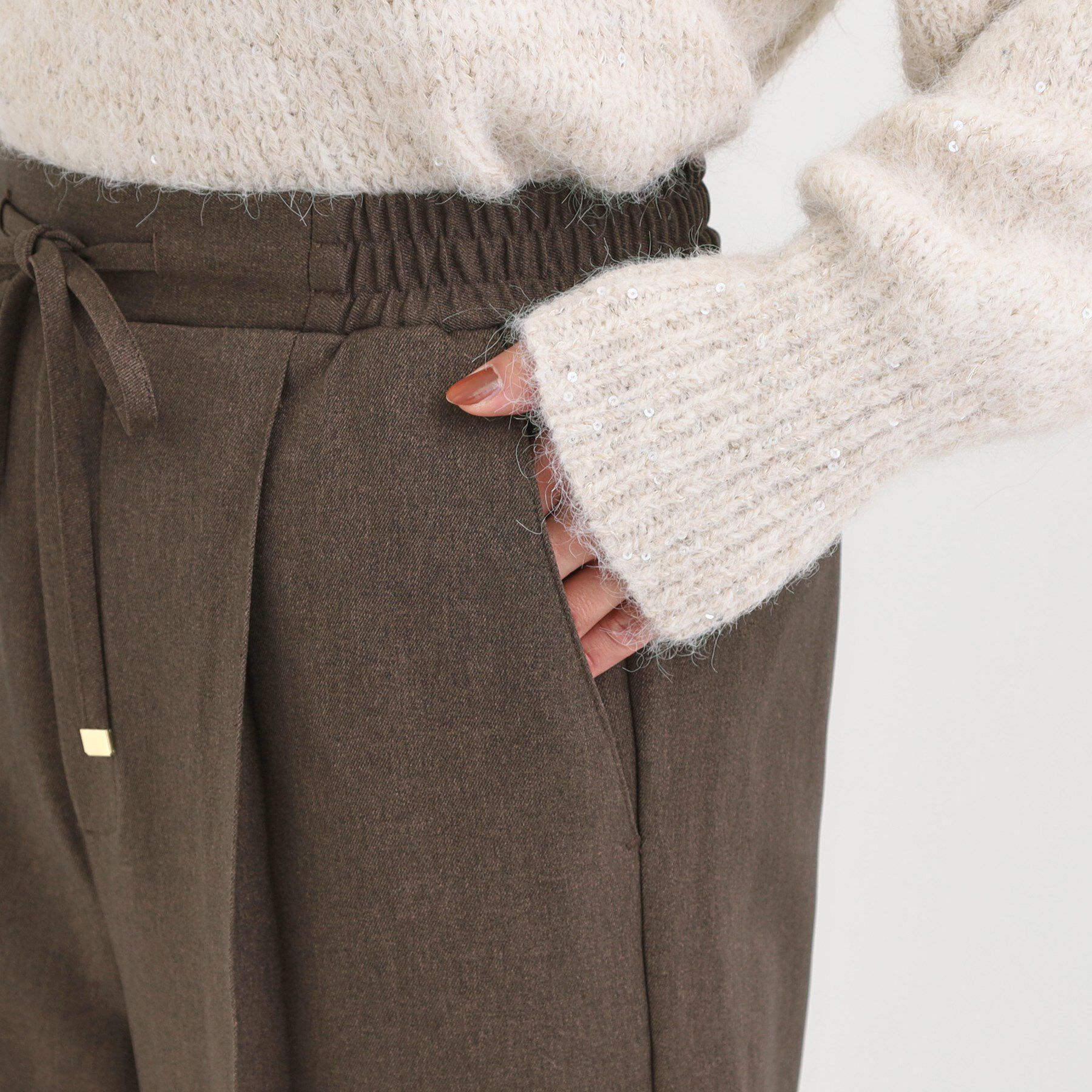 SHOO･LA･RUE「【洗濯機可/S-LL】上品シルエットで美しい イージーワイドパンツ」|その他|