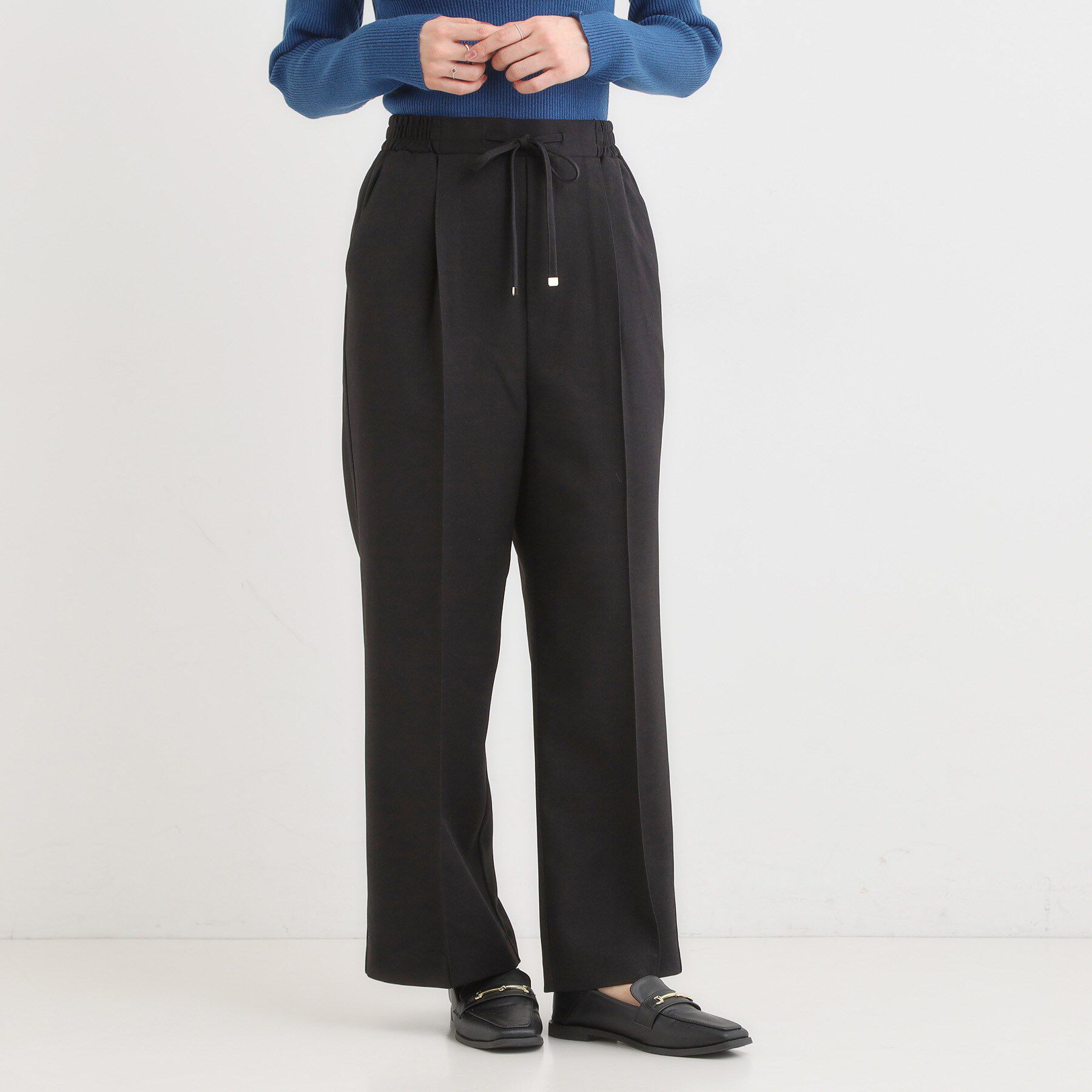 SHOO･LA･RUE「【洗濯機可/S-LL】上品シルエットで美しい イージーワイドパンツ」|その他|