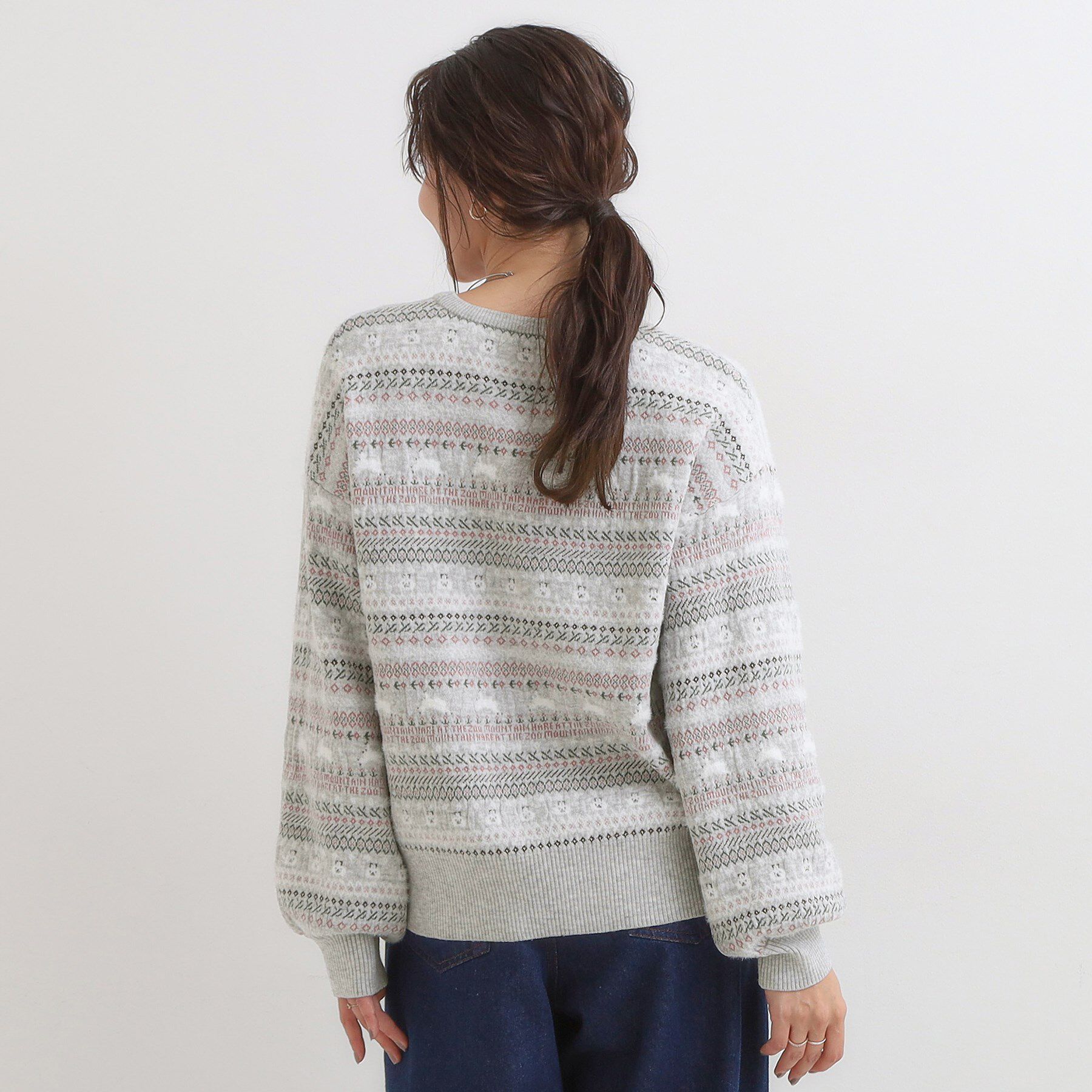 SHOO･LA･RUE「【旭山動物園応援商品】ノルディック柄 モールニット」|ニット・セーター|