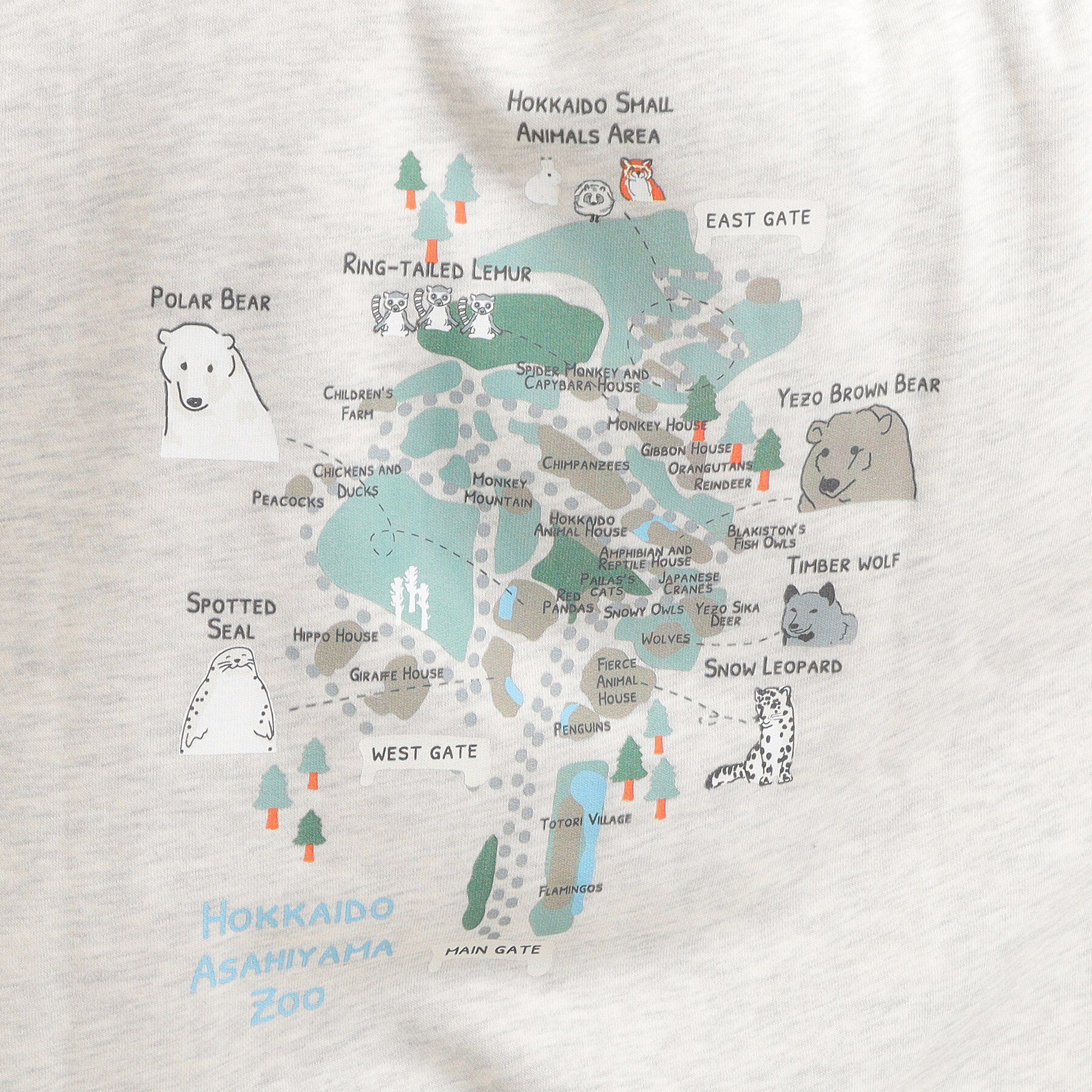 SHOO･LA･RUE「【旭山動物園応援商品】プリント裏起毛スウェット」|パーカー|