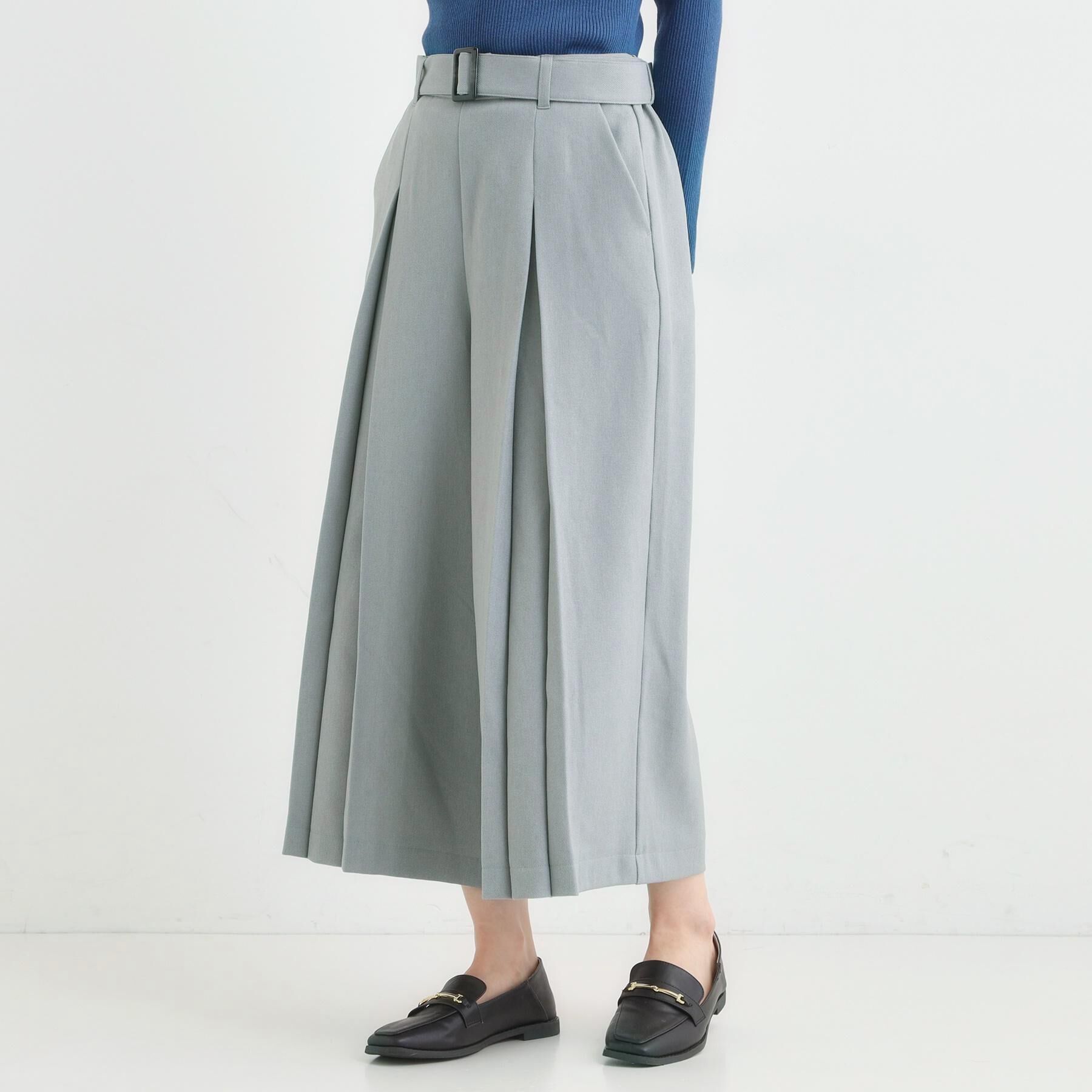 SHOO･LA･RUE「【着丈選べる/S-LL】大人のきれいめスタイルに ベルト付きワイドパンツ」|その他|