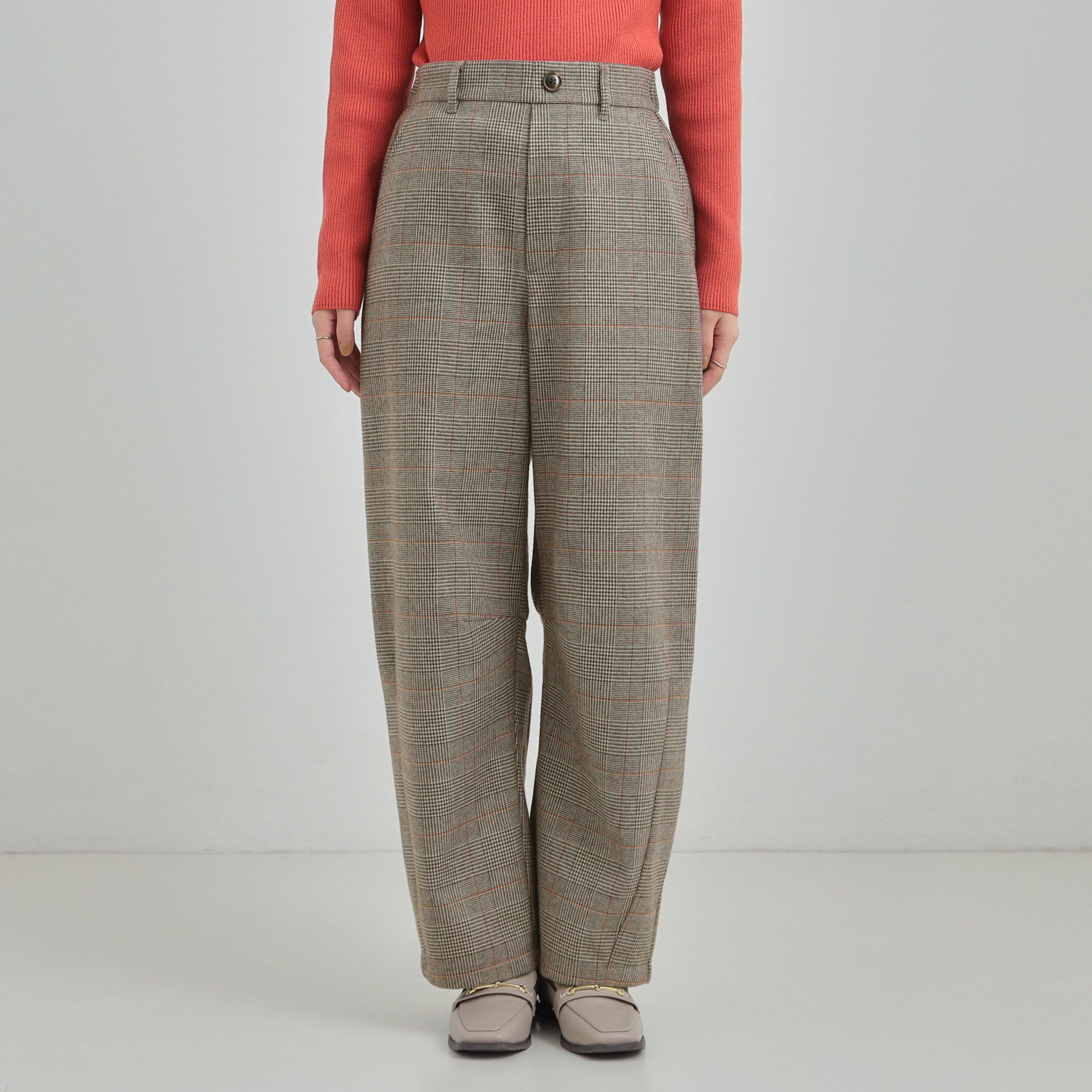 SHOO･LA･RUE「【あったか】クラシカルなチェック柄 裏起毛カーブパンツ」|その他|