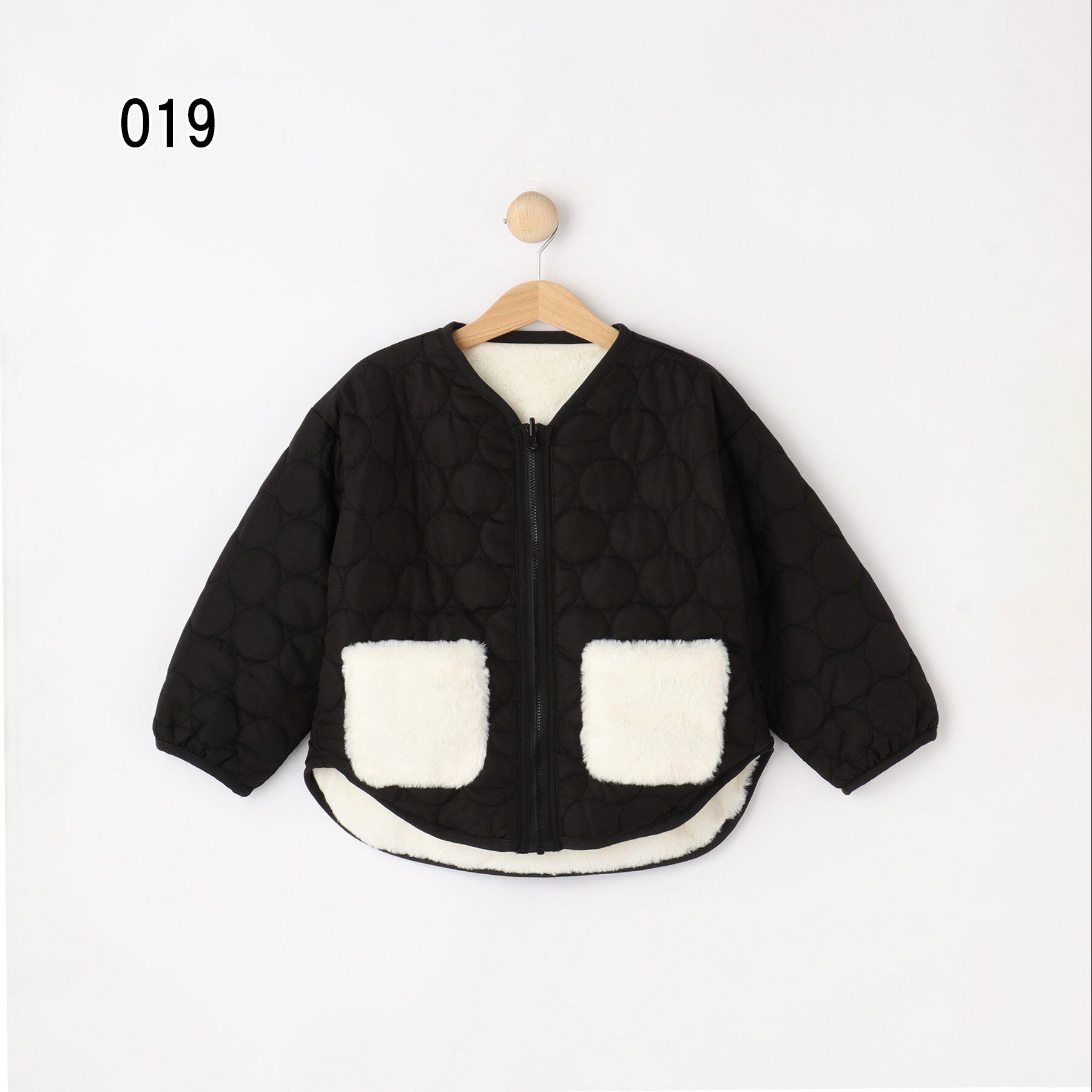 SHOO･LA･RUE「【100-150cm/撥水】キルト&times;ファーリバーシブルブルゾン」|ブルゾン・スタジャン|