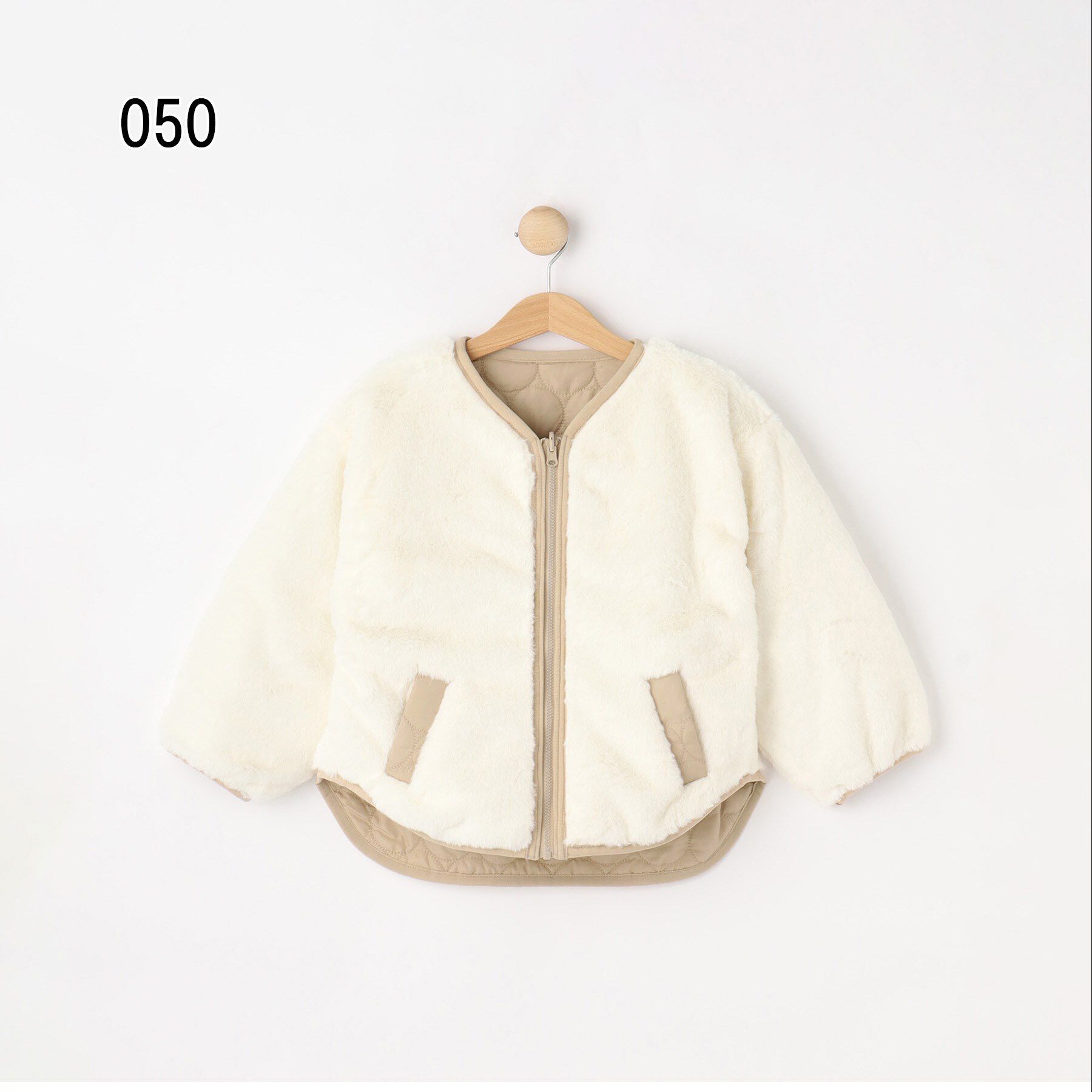 SHOO･LA･RUE「【100-150cm/撥水】キルト&times;ファーリバーシブルブルゾン」|ブルゾン・スタジャン|