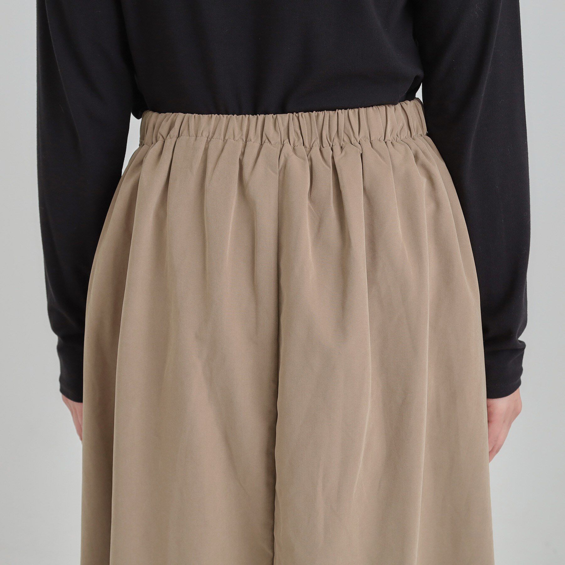 SHOO･LA･RUE「リボンタック ピーチ起毛 フレアスカート」|スカート|