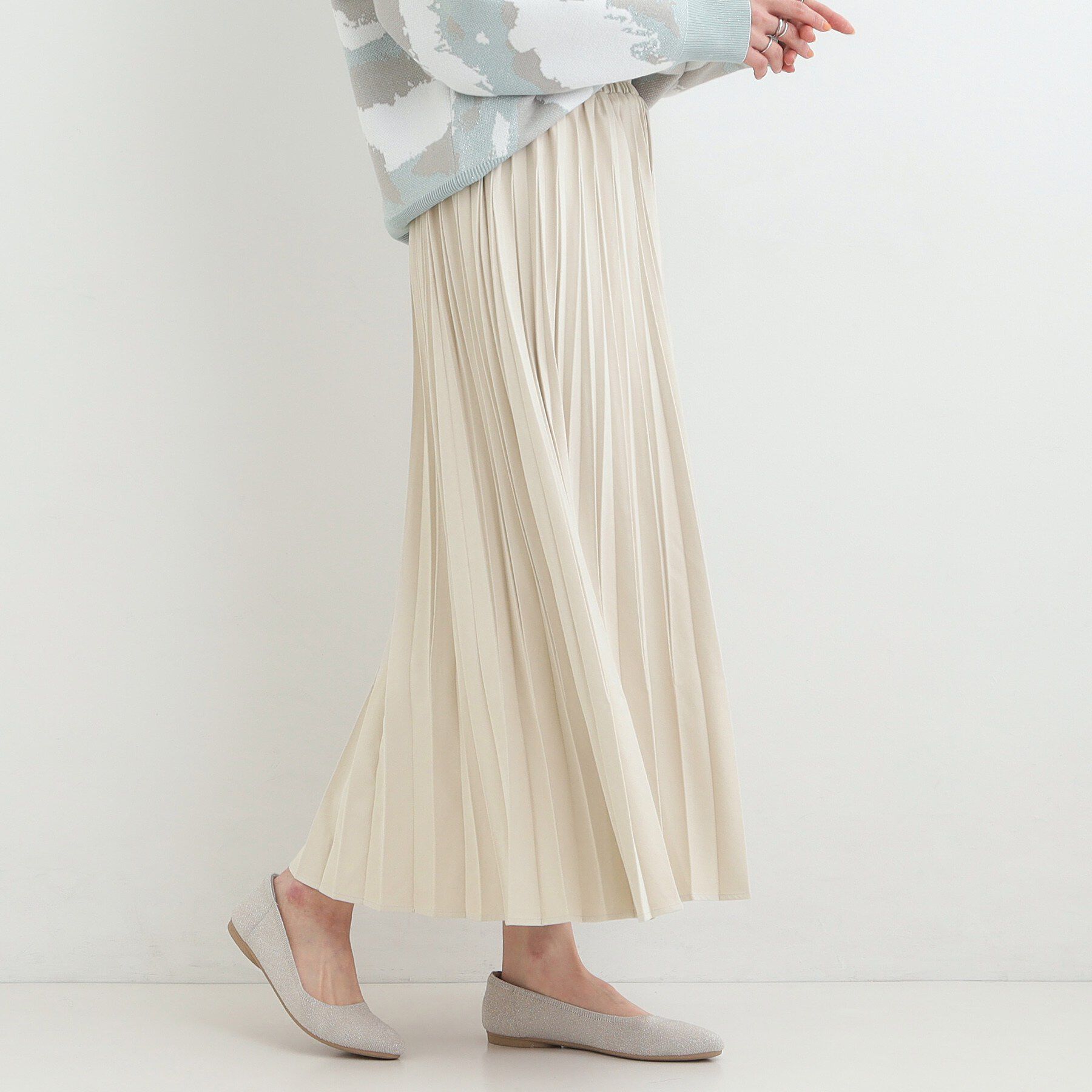 SHOO･LA･RUE「スウェードライクプリーツスカート」|スカート|