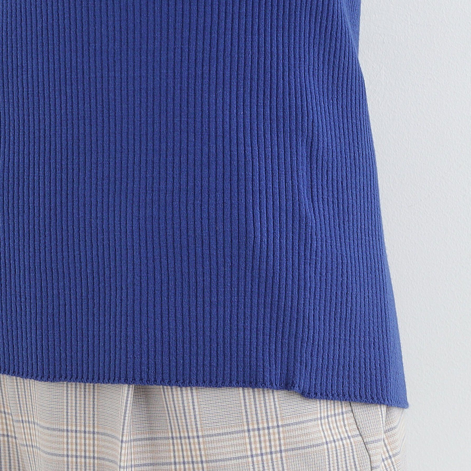 SHOO･LA･RUE「【洗濯機可/S-LL】フリル使いが上品な やわらかリブニット」|ニット・セーター|