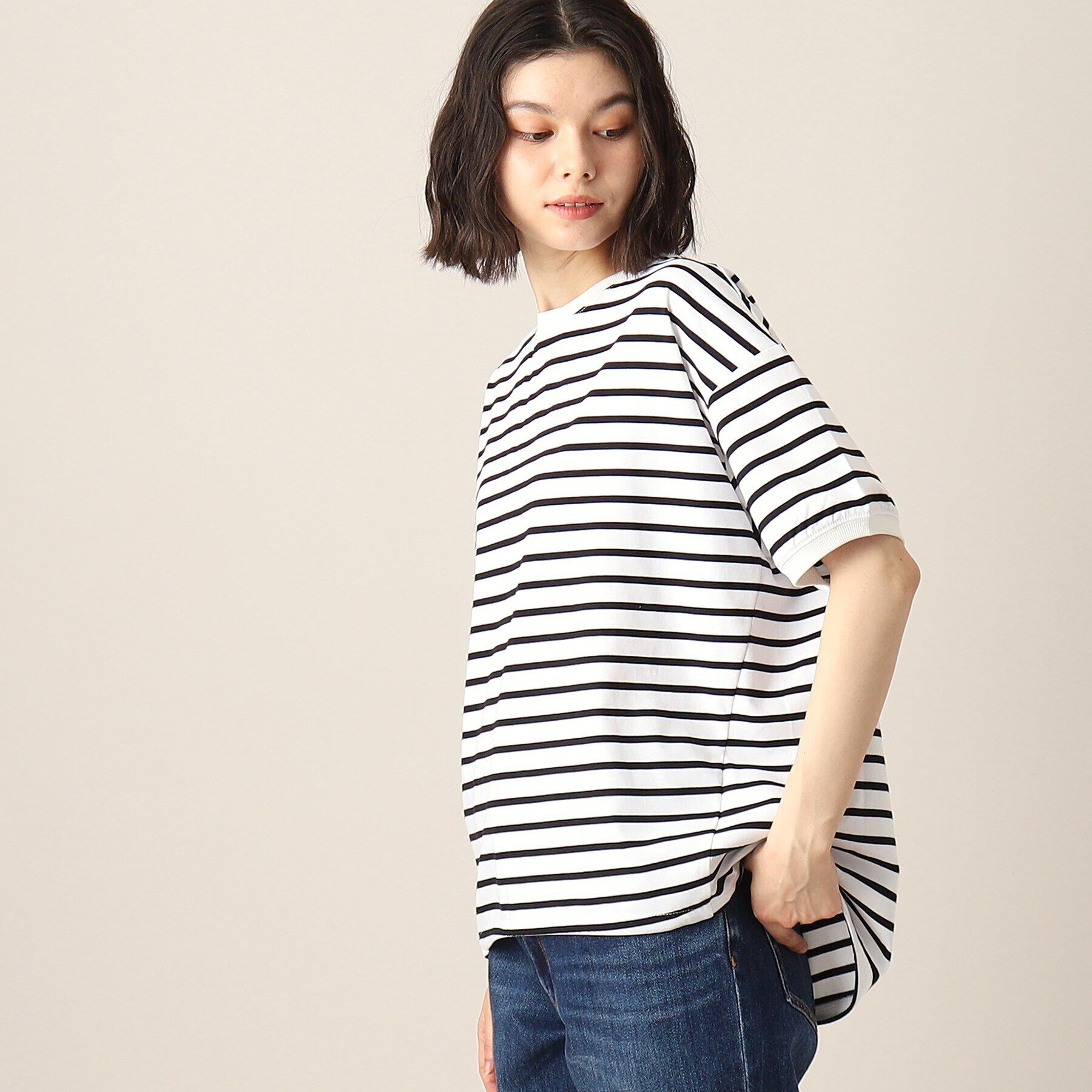 Dessin「新色追加【洗える・二の腕カバー】ドローコードカットソー（XS～L）」|Tシャツ・カットソー|