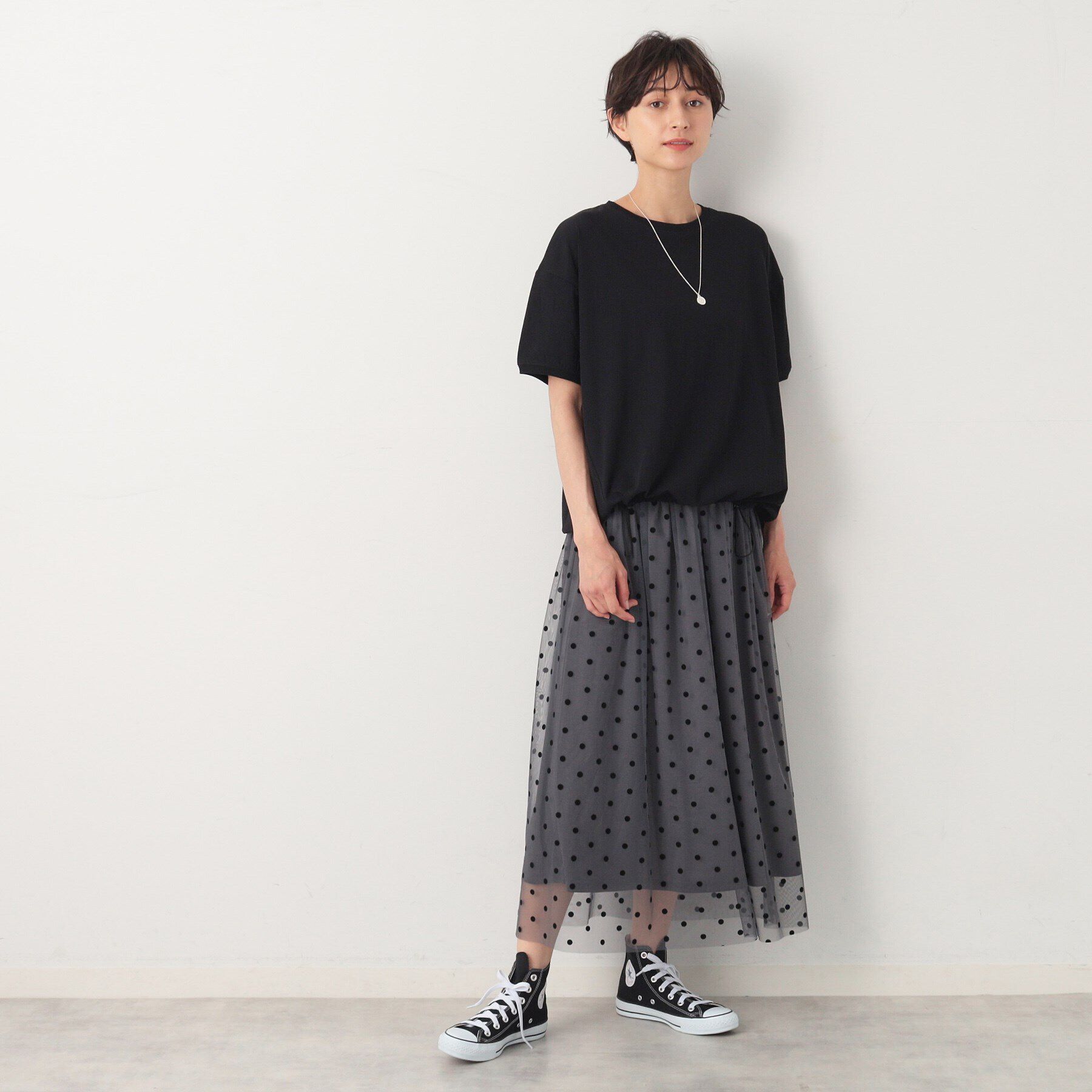 Dessin「新色追加【洗える・二の腕カバー】ドローコードカットソー（XS～L）」|Tシャツ・カットソー|