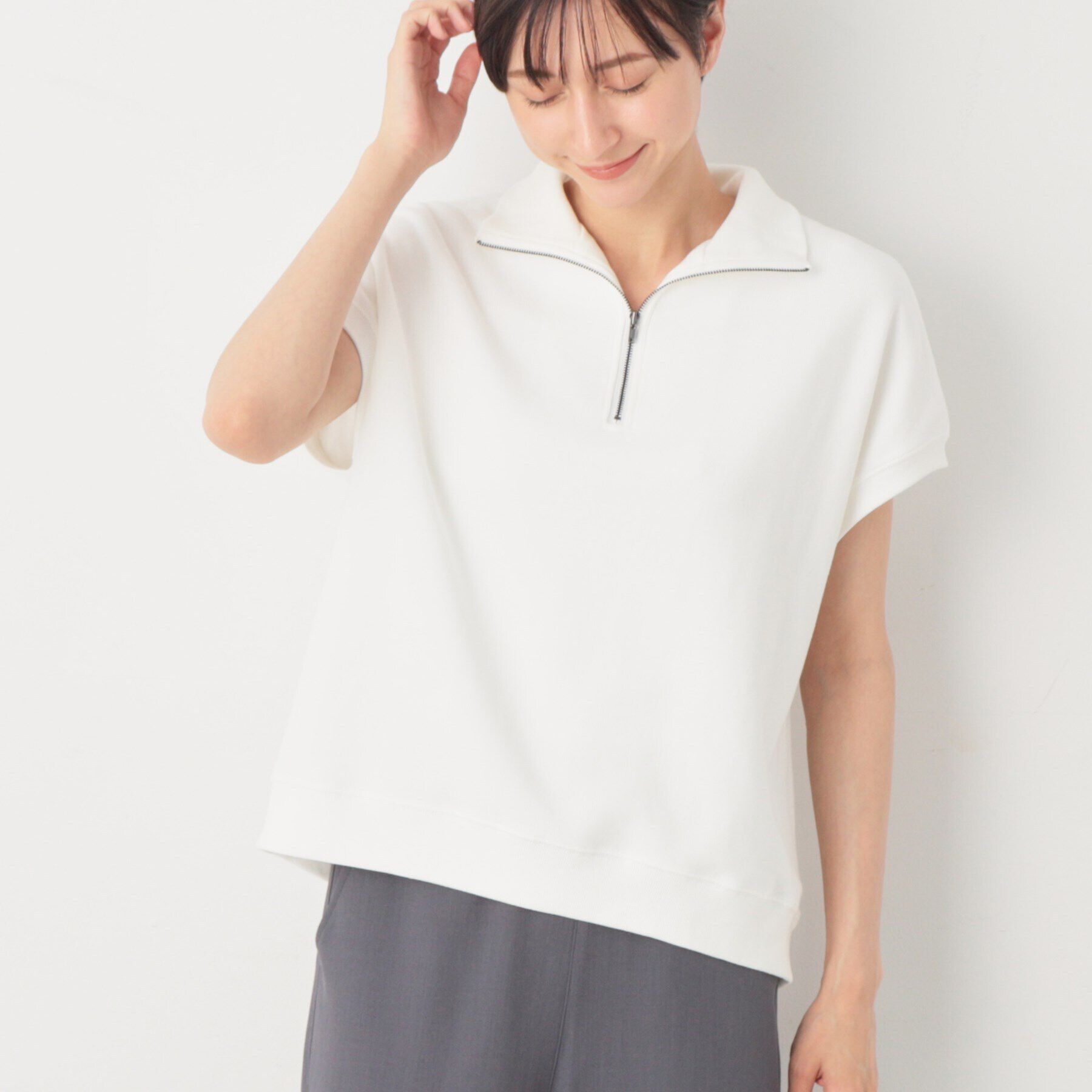 Dessin「【洗える】ハーフジップカットソー」|Tシャツ・カットソー|