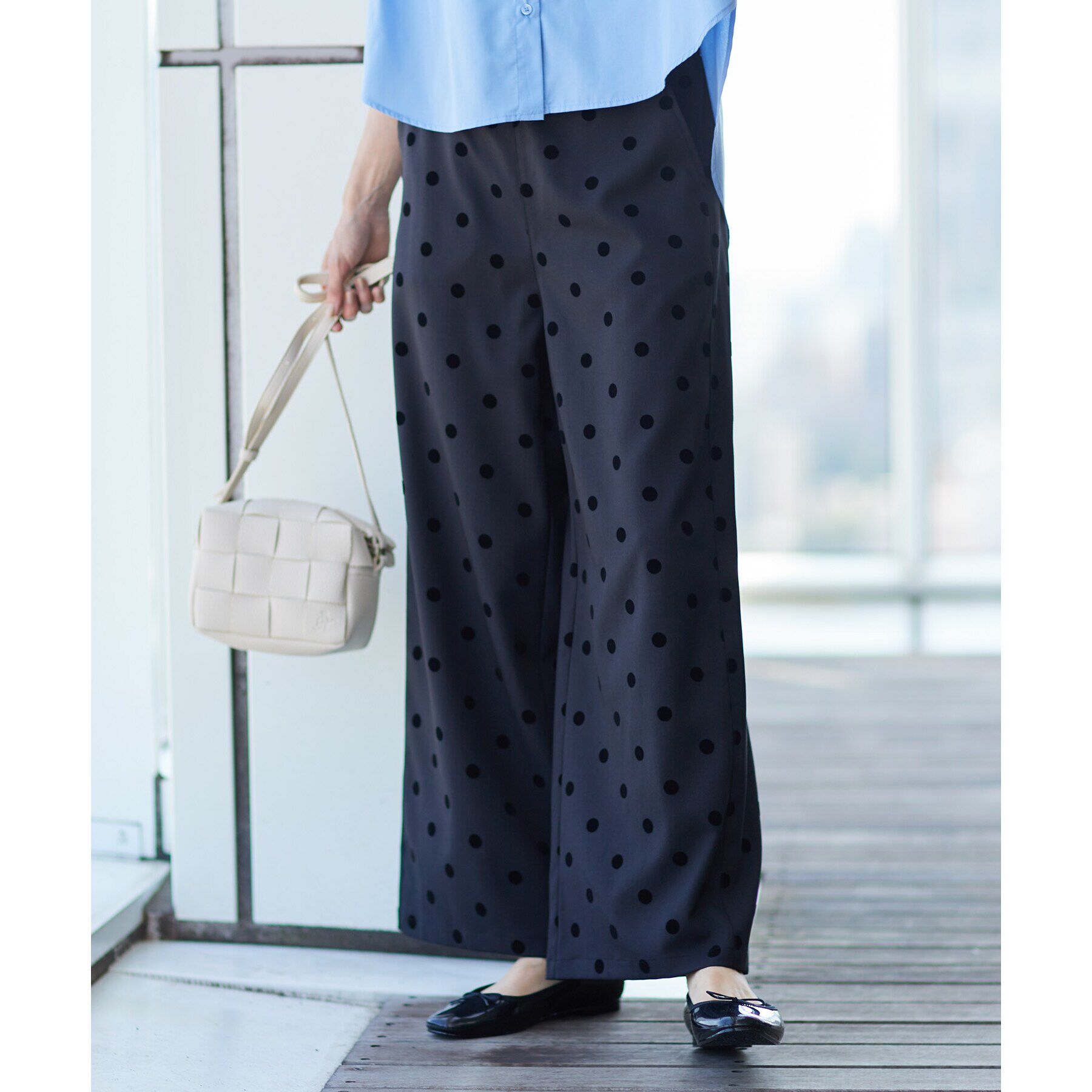 Dessin「【後ろゴム・洗える】フロッキードットイージーパンツ（S～L）」|その他|